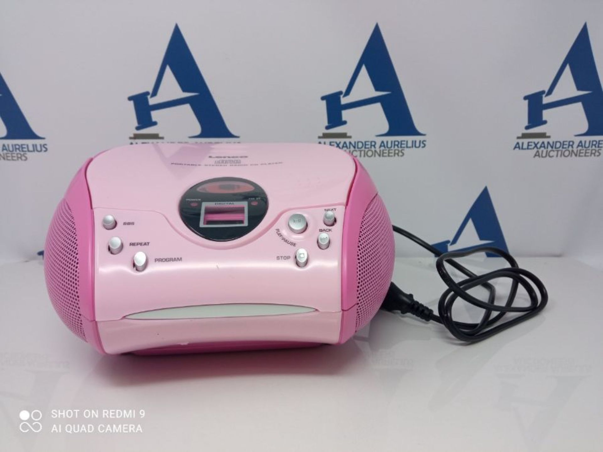 Lenco SCD-24 Stereo UKW-Radio mit CD-Player und Teleskopantenne rosa - Image 2 of 2