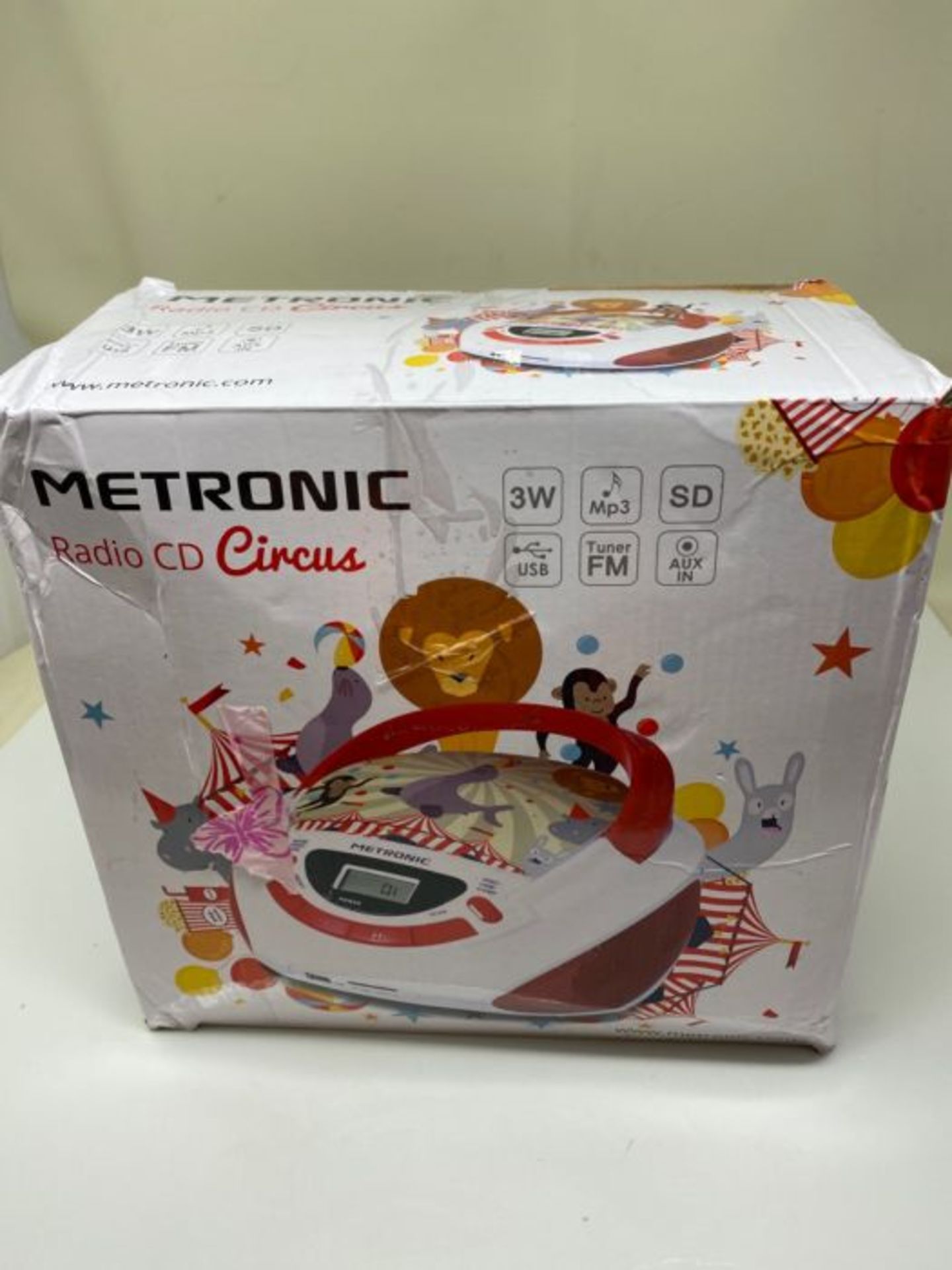 Metronic CD / MP3 Radio red/white - Image 2 of 3