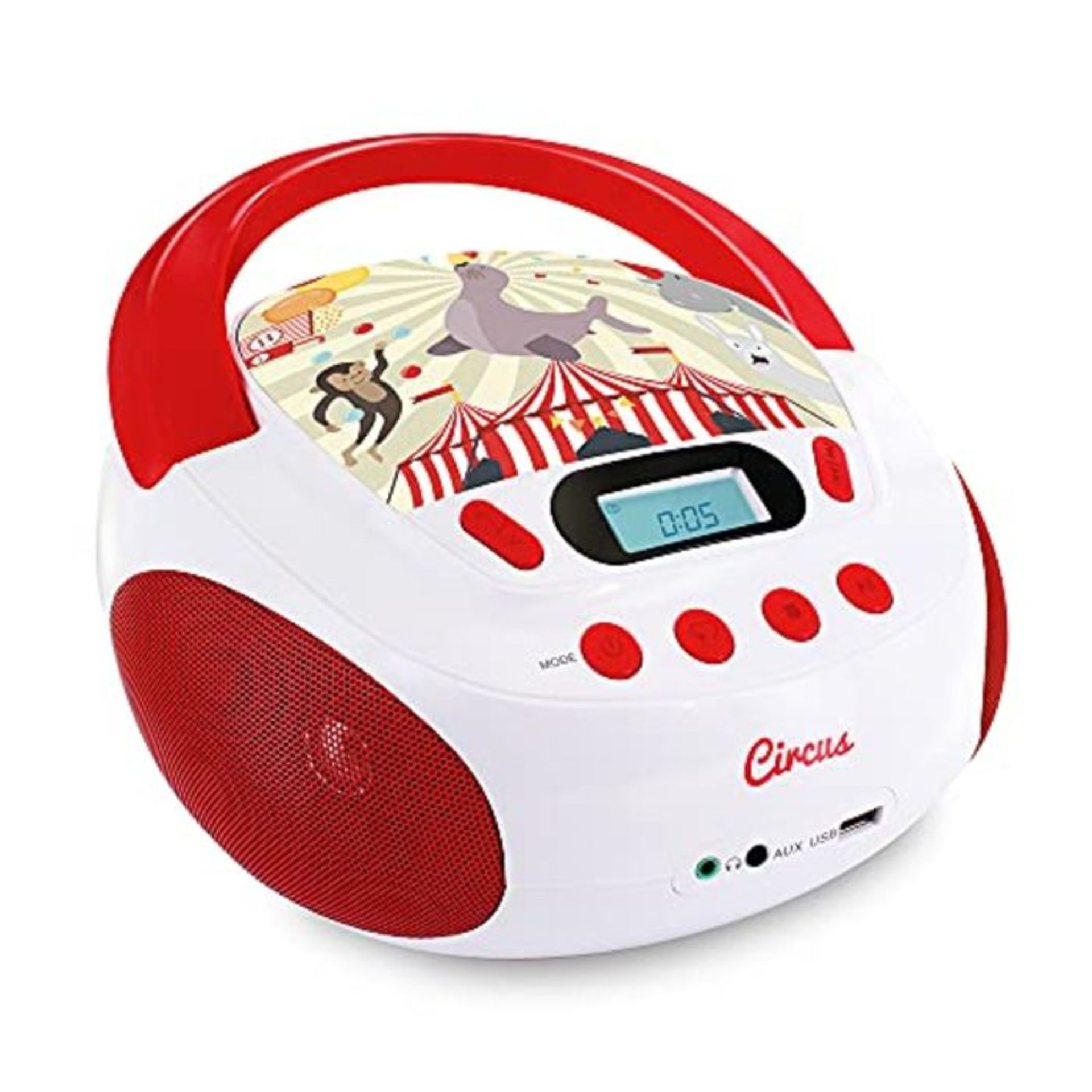 Metronic CD / MP3 Radio red/white