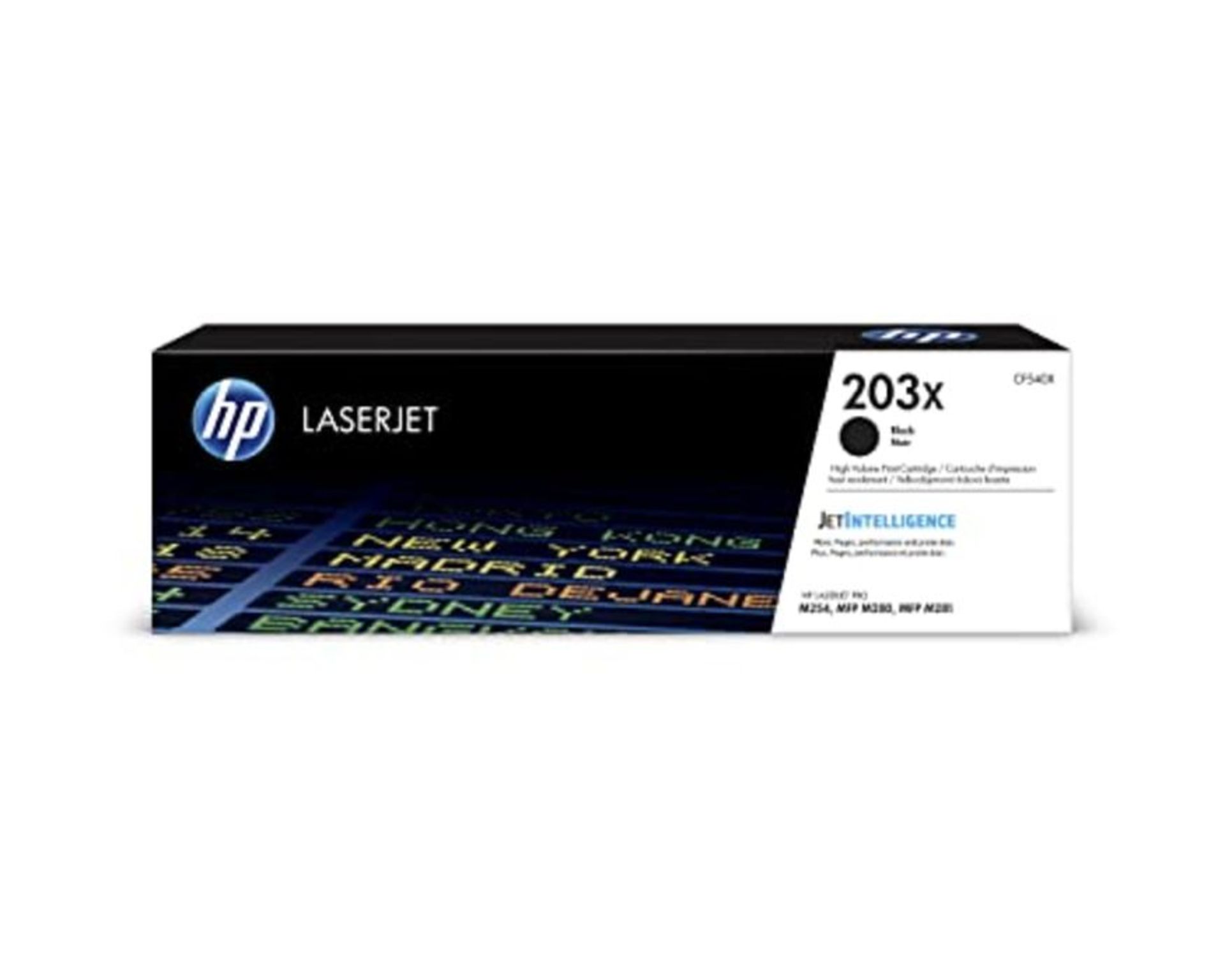 RRP £87.00 HP CF540X 203X High Yield Original LaserJet Toner Cartridge, Black, Single Pack