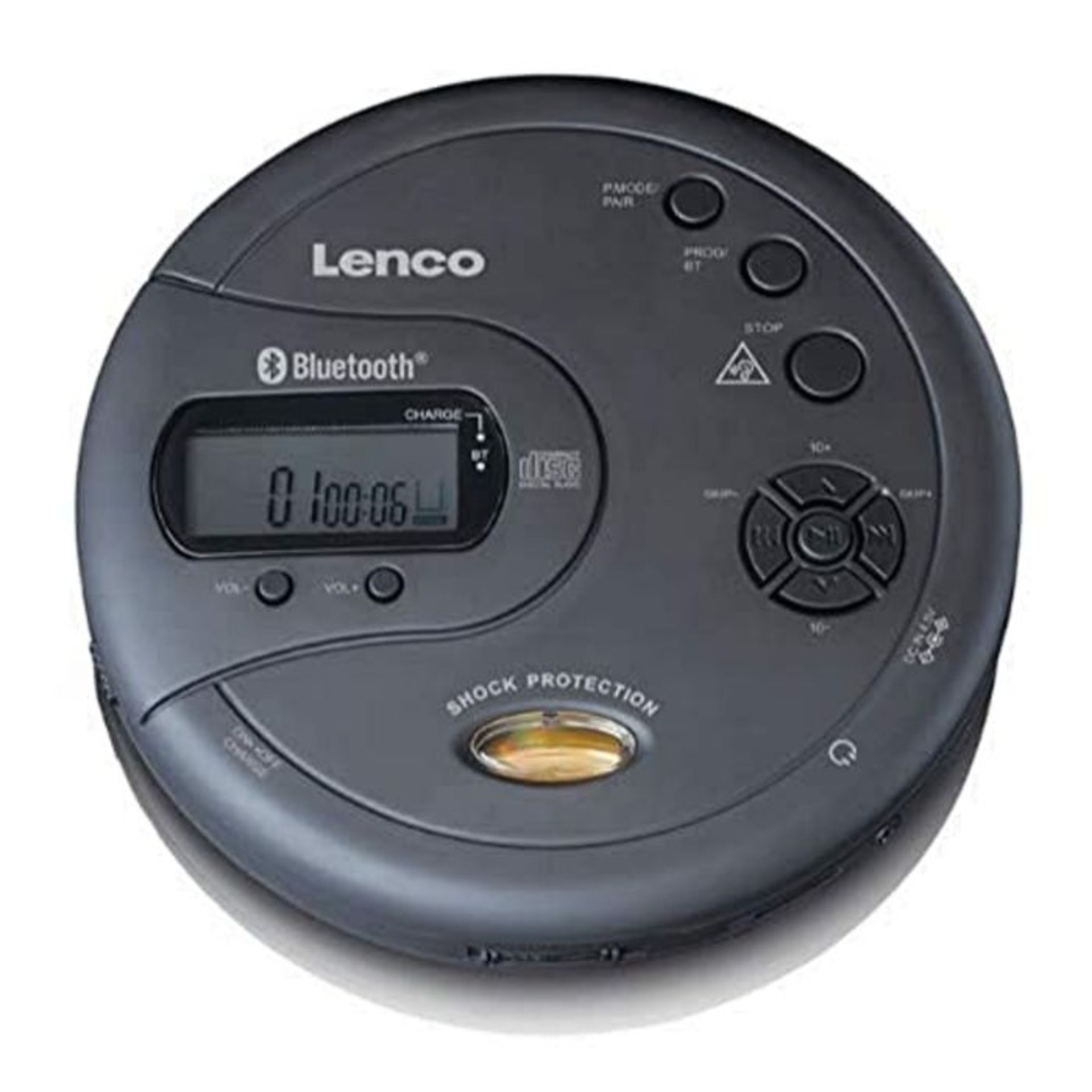 RRP £50.00 Lenco CD-300 - Tragbarer CD-Player Walkman - Bluetooth Diskman - CD Walkman - MP3 Funk