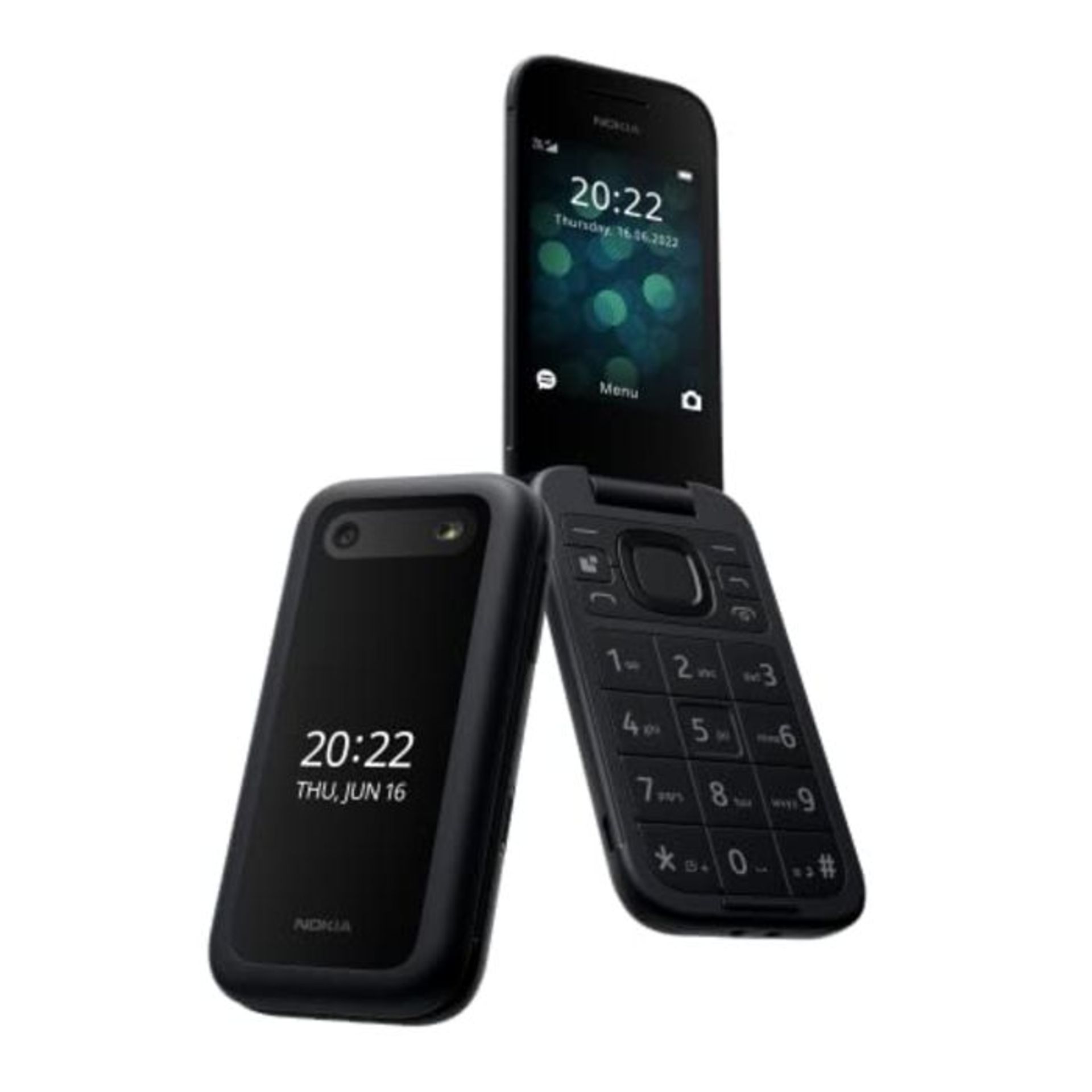 RRP £62.00 Nokia 2660 Flip Feature Phone with 2.8" display, 4G Connectivity, Hearing Aid Compatib