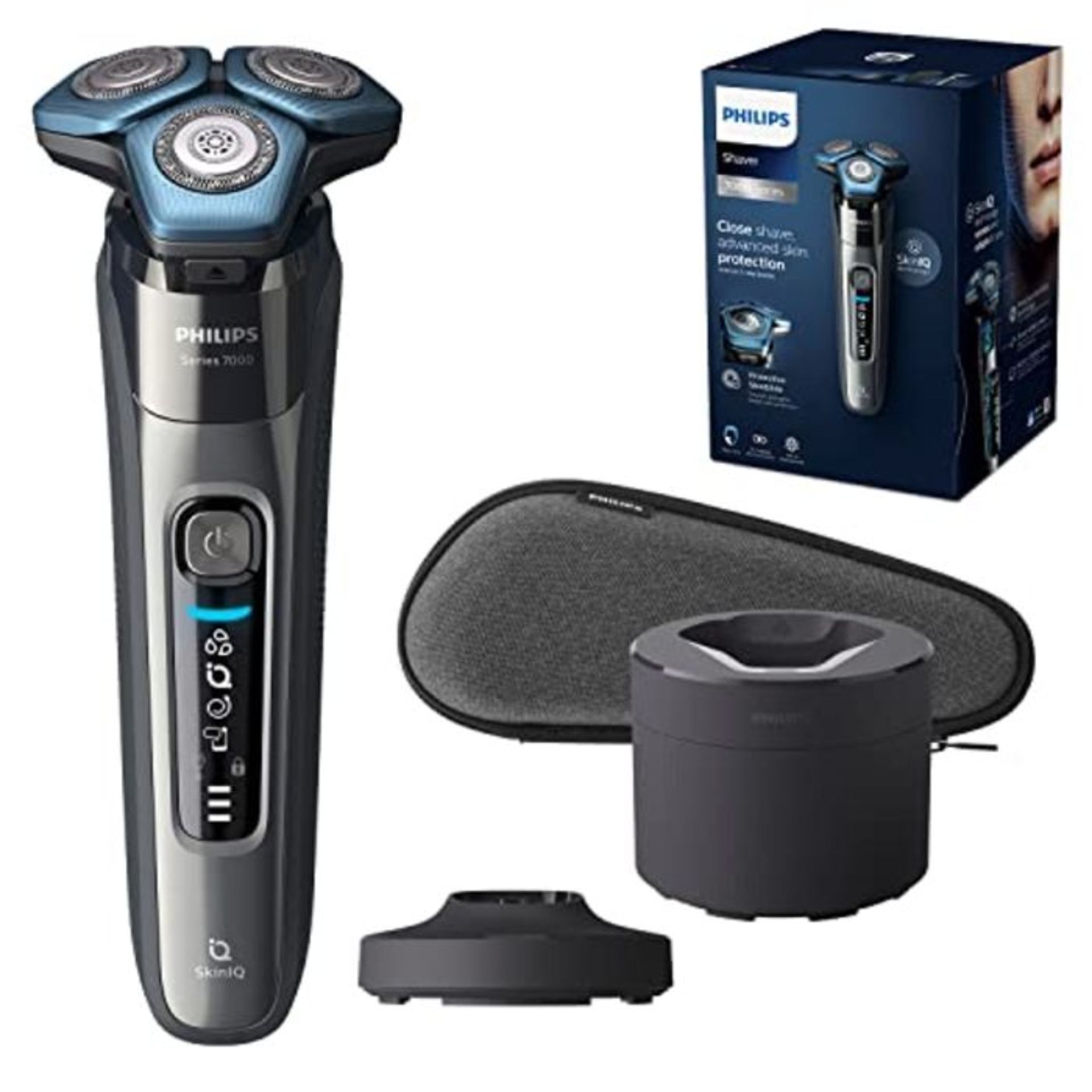 RRP £138.00 Philips Shaver Series 7000 electric wet and dry shaver with SkinIQ (model S7788/55)