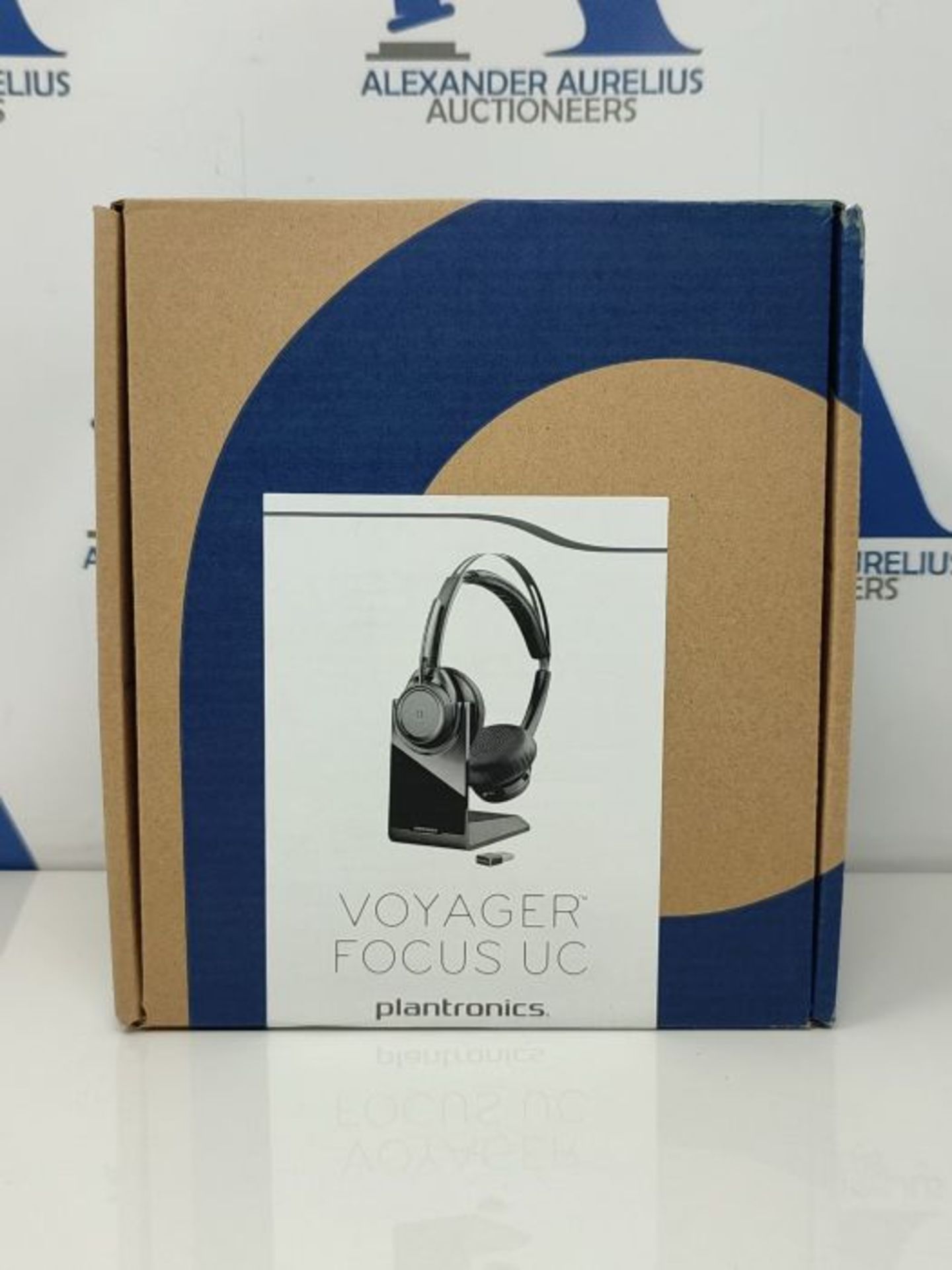 RRP £140.00 Poly - Voyager Focus UC with Charge Stand (Plantronics) - Bluetooth Dual-Ear (Stereo)