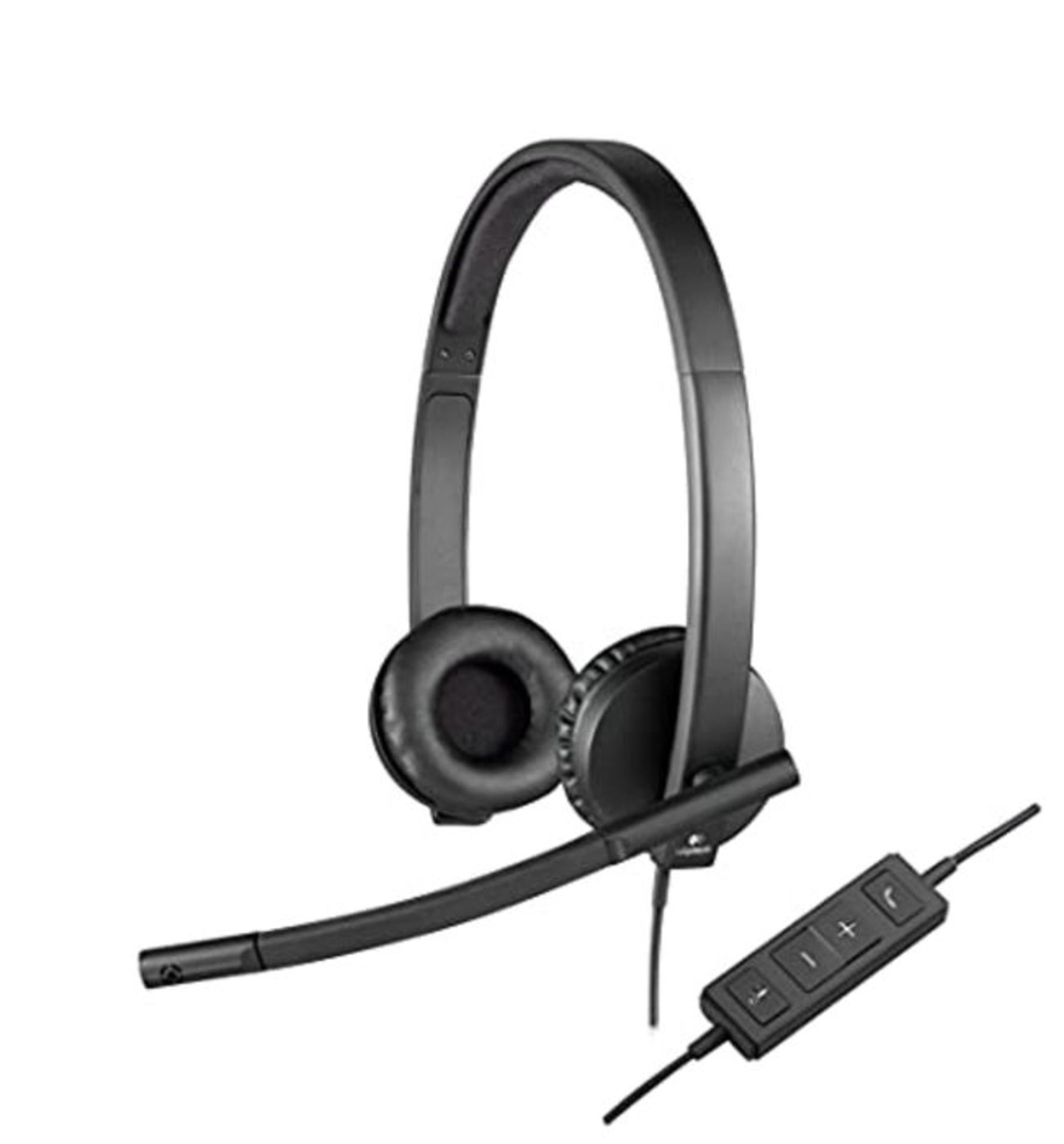 Logitech H570e Wired Headset, Stereo Headphones with Noise-Cancelling Microphone, USB,