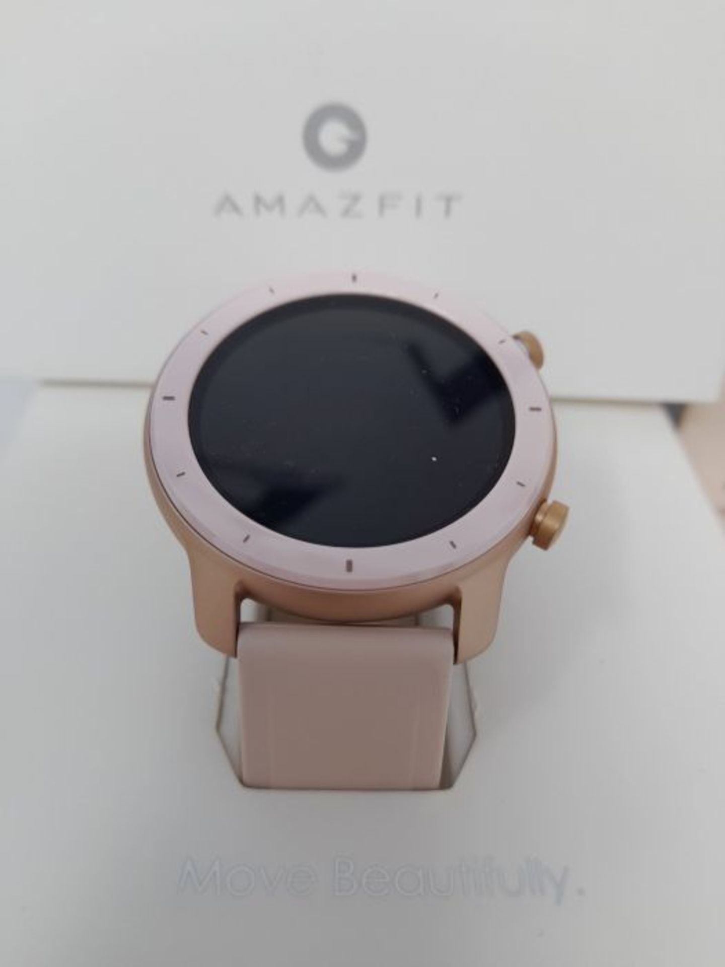 RRP £87.00 Amazfit A1910 Men's GTR 42 Smartwatch, Pink, Normal - Image 3 of 3