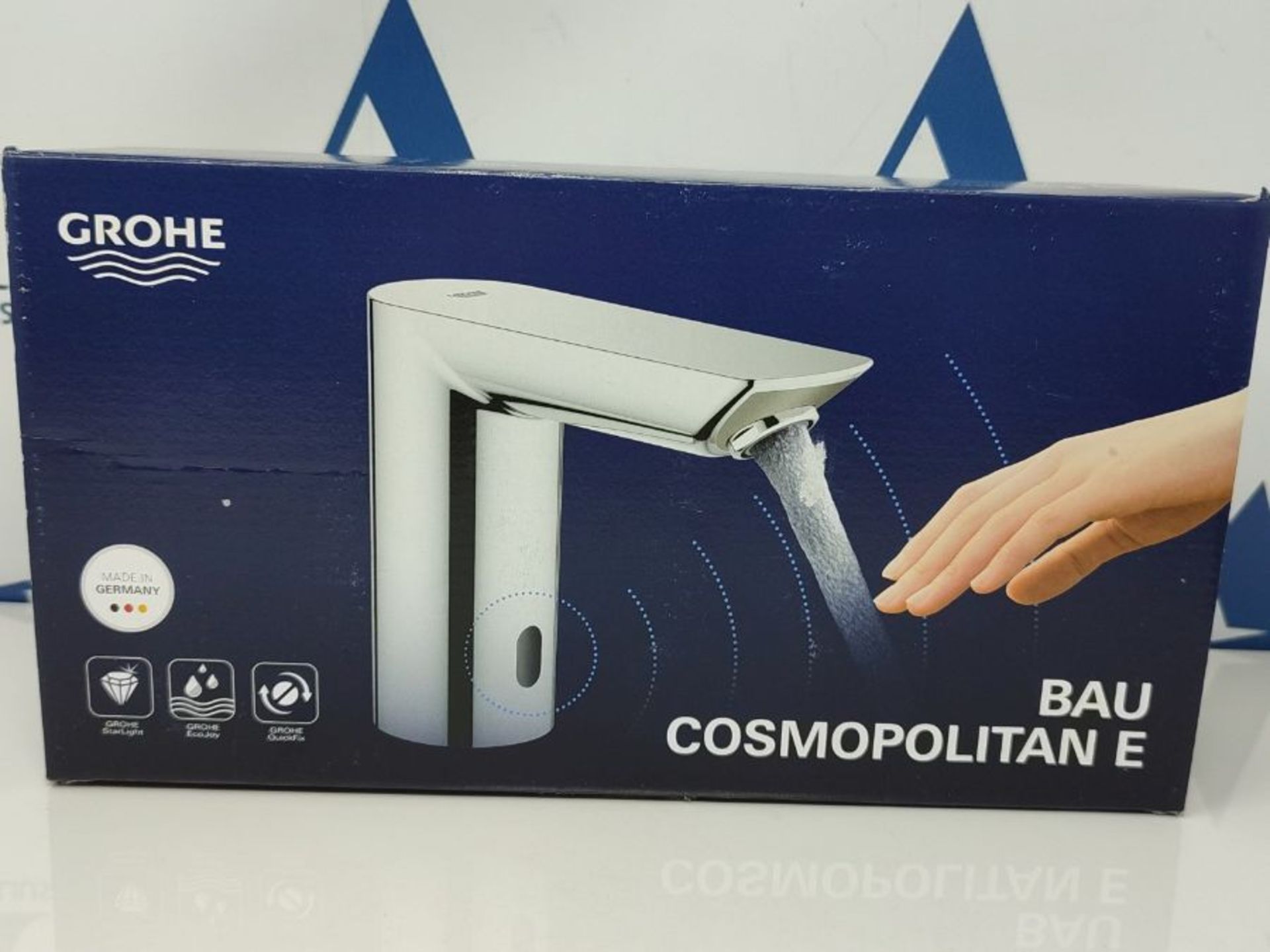 RRP £230.00 GROHE Bau Cosmopolitan E - Infrared Sensor Touchless Basin Mixer Tap with Mixing Devic - Image 2 of 3