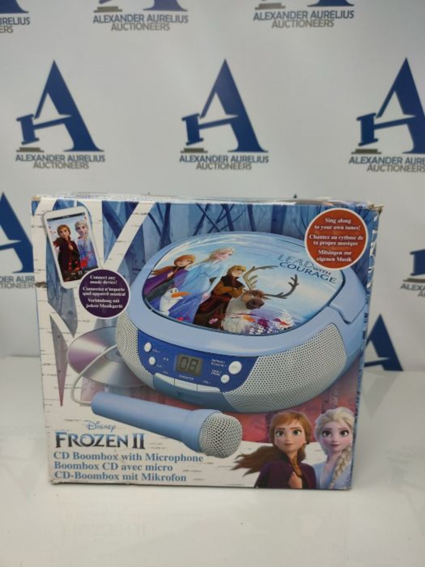 RRP £56.00 Disney EiskÃ¶nigin 2 / Frozen 2 Tragbarer CD-Player mit Radio & Mikrofon fÃ¼r Kind - Image 2 of 3