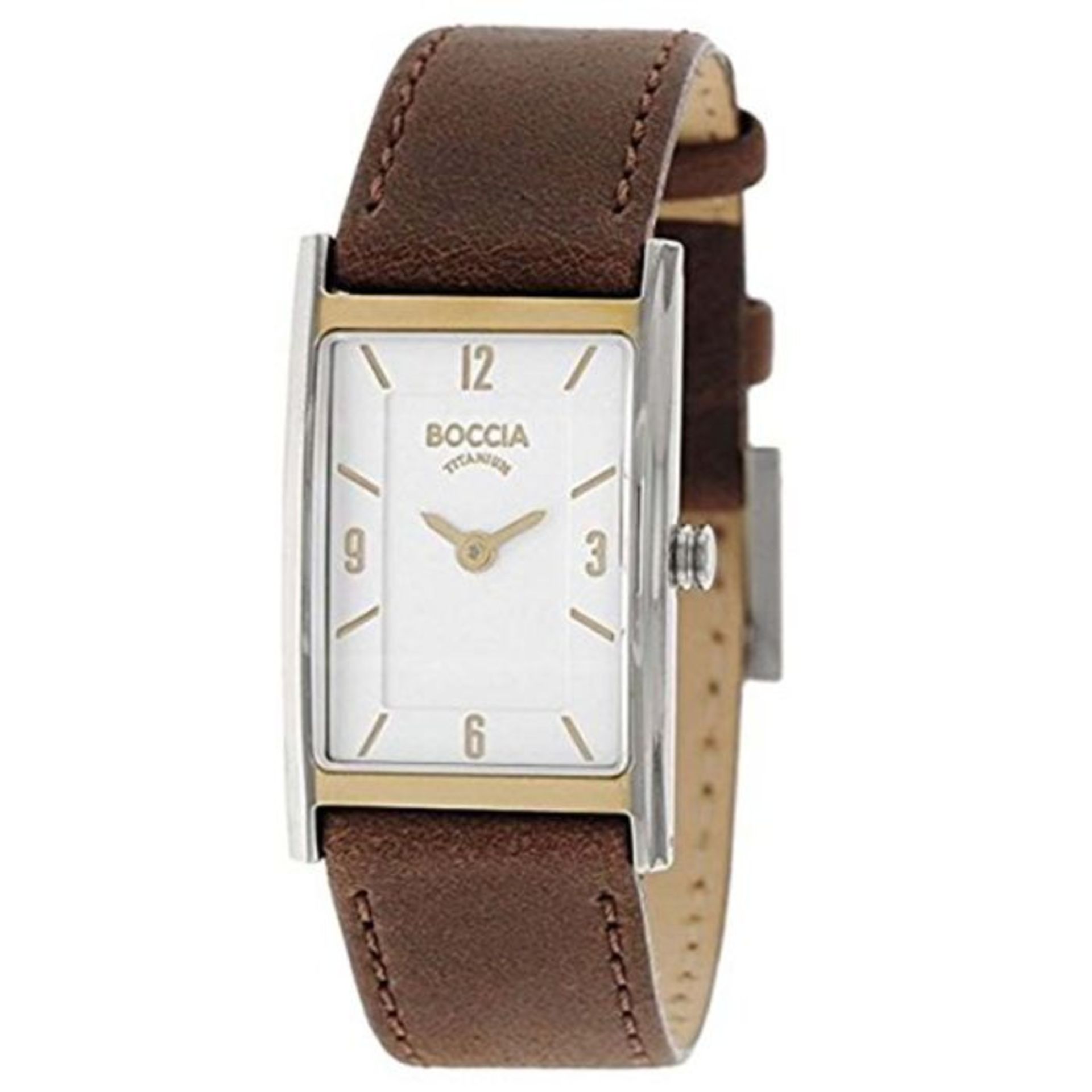 RRP £89.00 Boccia Damen Analog Quarz Uhr mit Leder Armband 3212-06