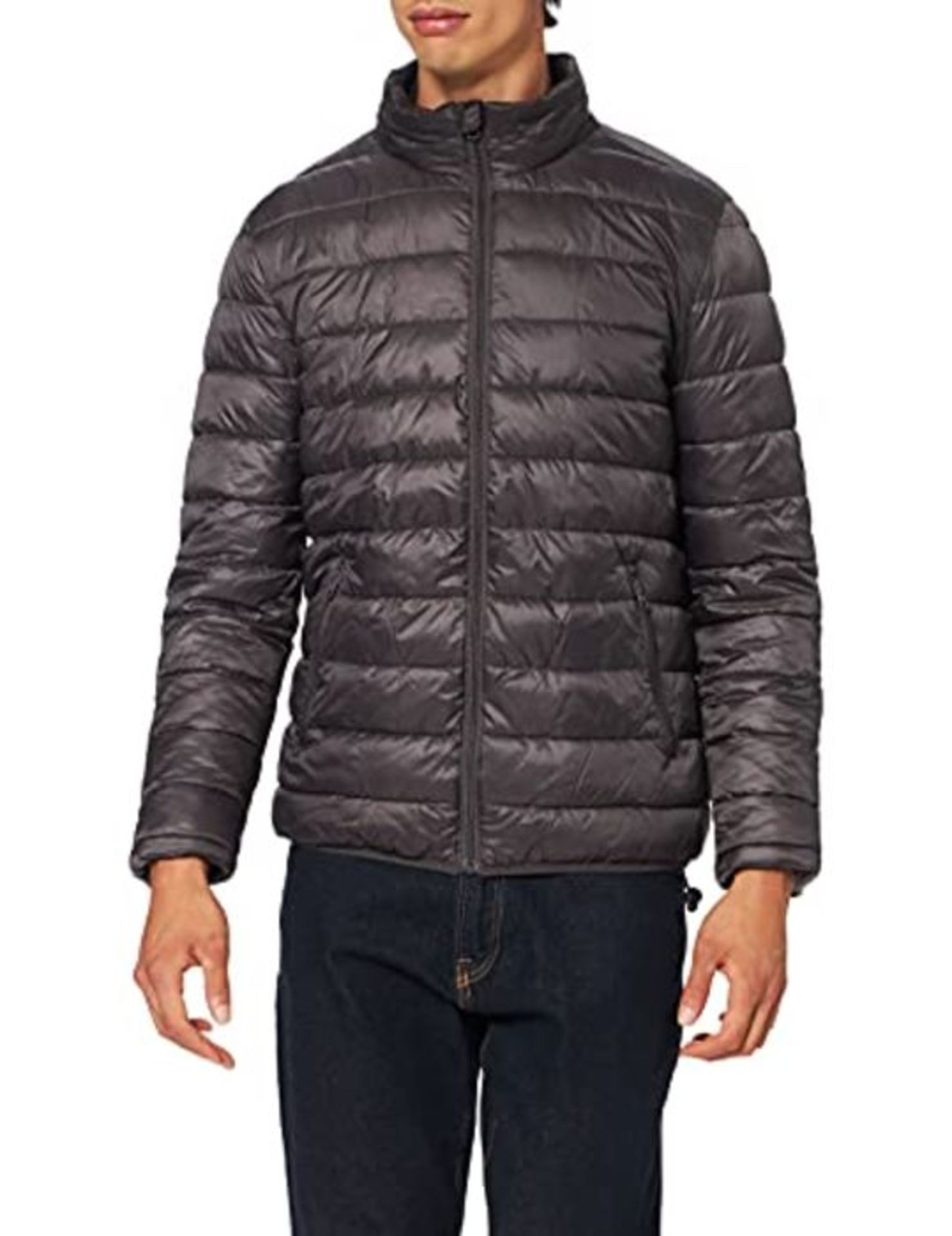 RRP £60.00 Amazon Brand - find. Men's Puffer Jacket, Grey, S, Label:S