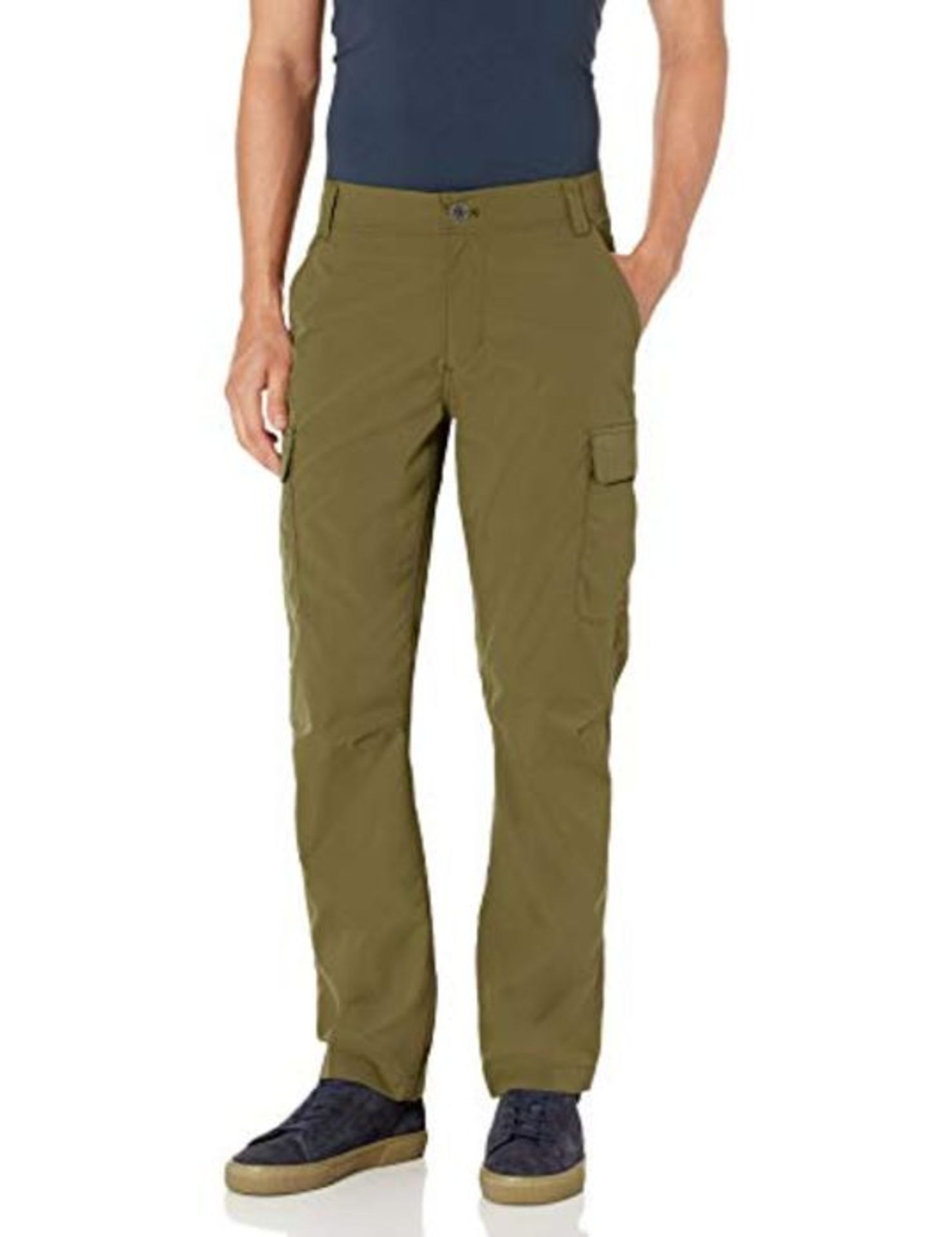 Amazon Essentials Straight-fit Rugged Stretch Cargo Outdoor Lightweight Pant, Olive, 4