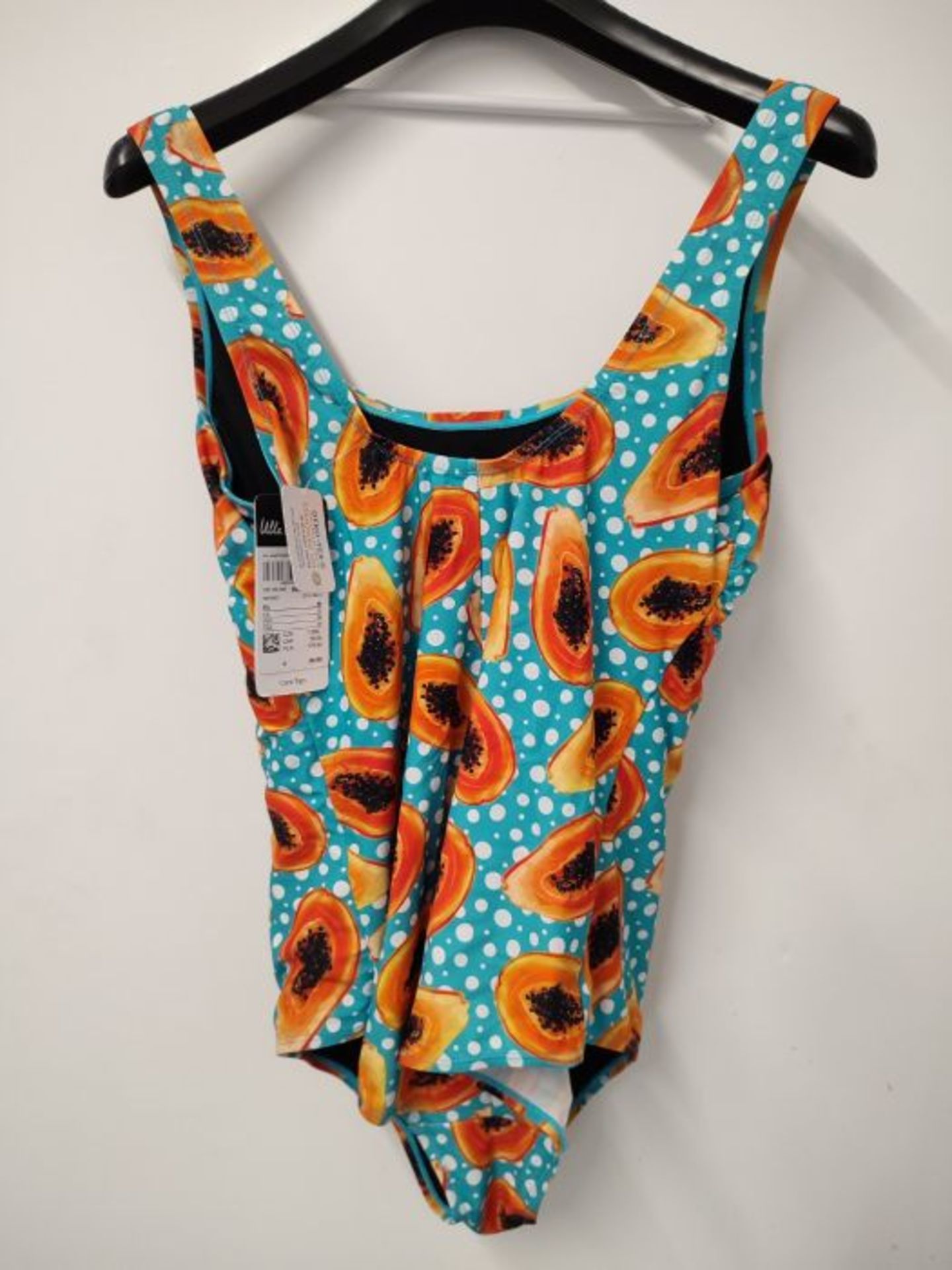 Ulla Popken Women's Swimsuit, Papaya Pattern, Without Soft Cups, Underbust Band, Heali - Image 2 of 2