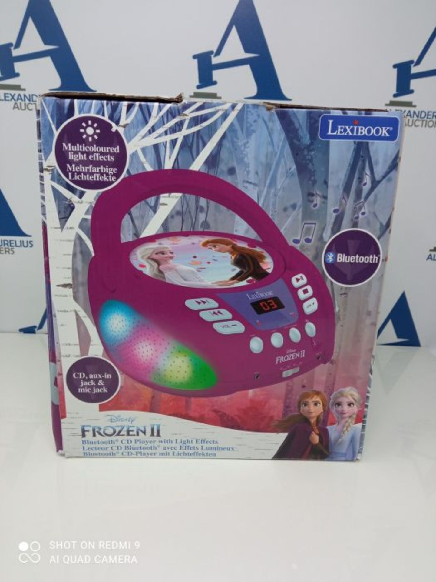 LEXIBOOK RCD109FZ Disney Frozen 2-Bluetooth CD Player for Kids - Portable, Multicolour - Image 2 of 3