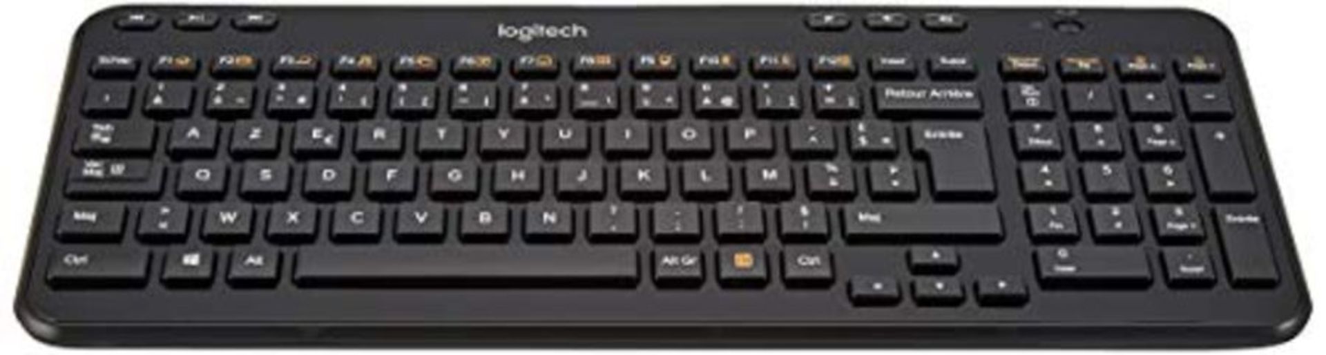 Logitech K360 Compact Wireless Keyboard for Windows, AZERTY French Layout - Black