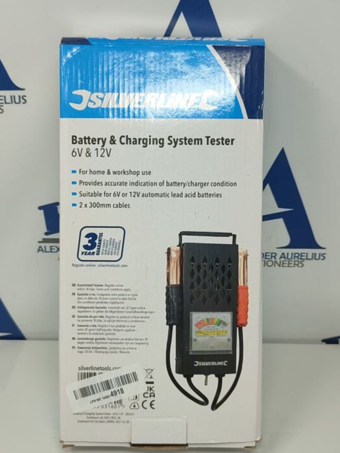 Silverline Battery & Charging System Tester 6V & 12V (282625) - Image 2 of 3