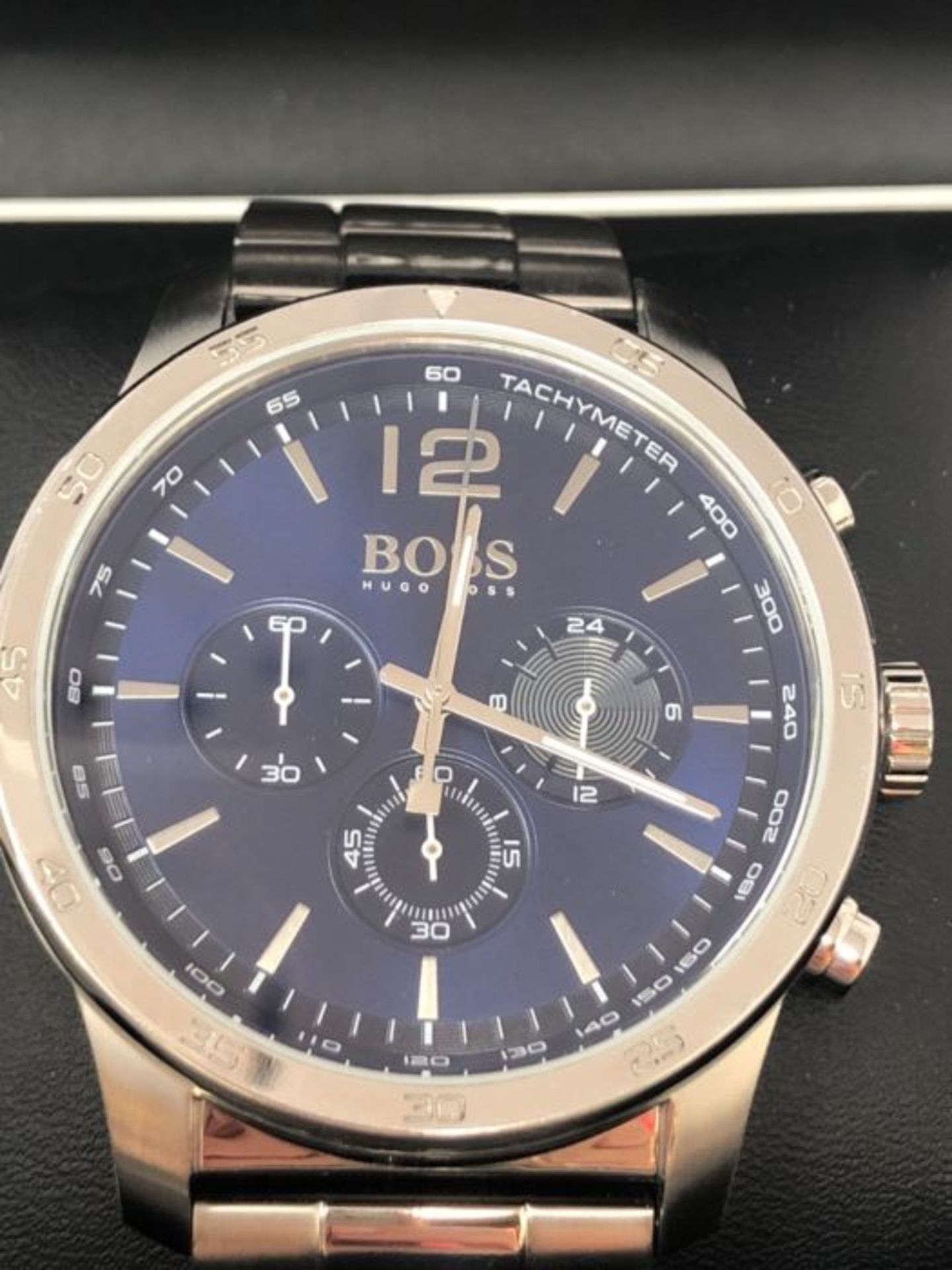 RRP £187.00 BOSS Herren Chronograph Quarz Uhr mit Edelstahl Armband 1513527 - Image 3 of 3