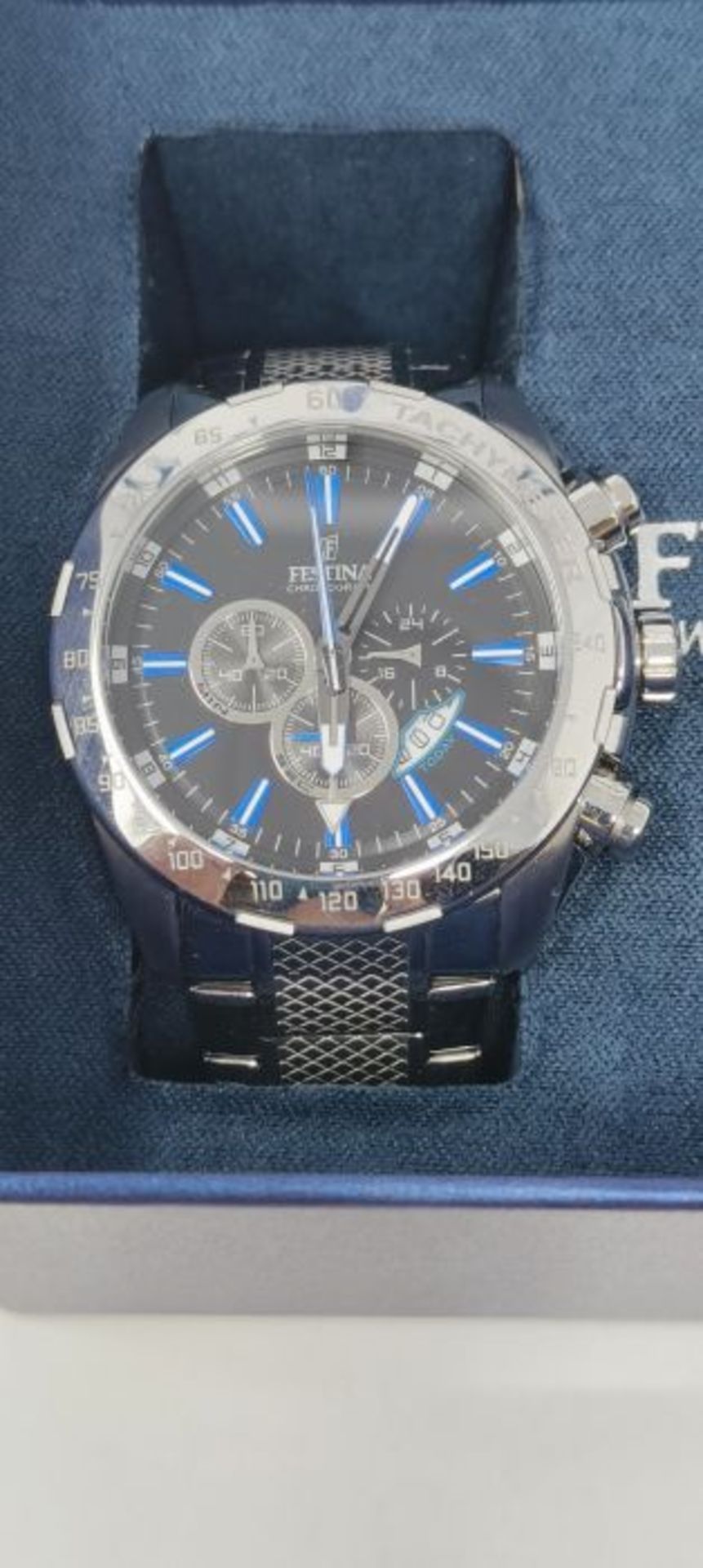 RRP £144.00 Festina Men's Chrono Watch F16488/3 With Steel Strap - Image 2 of 3