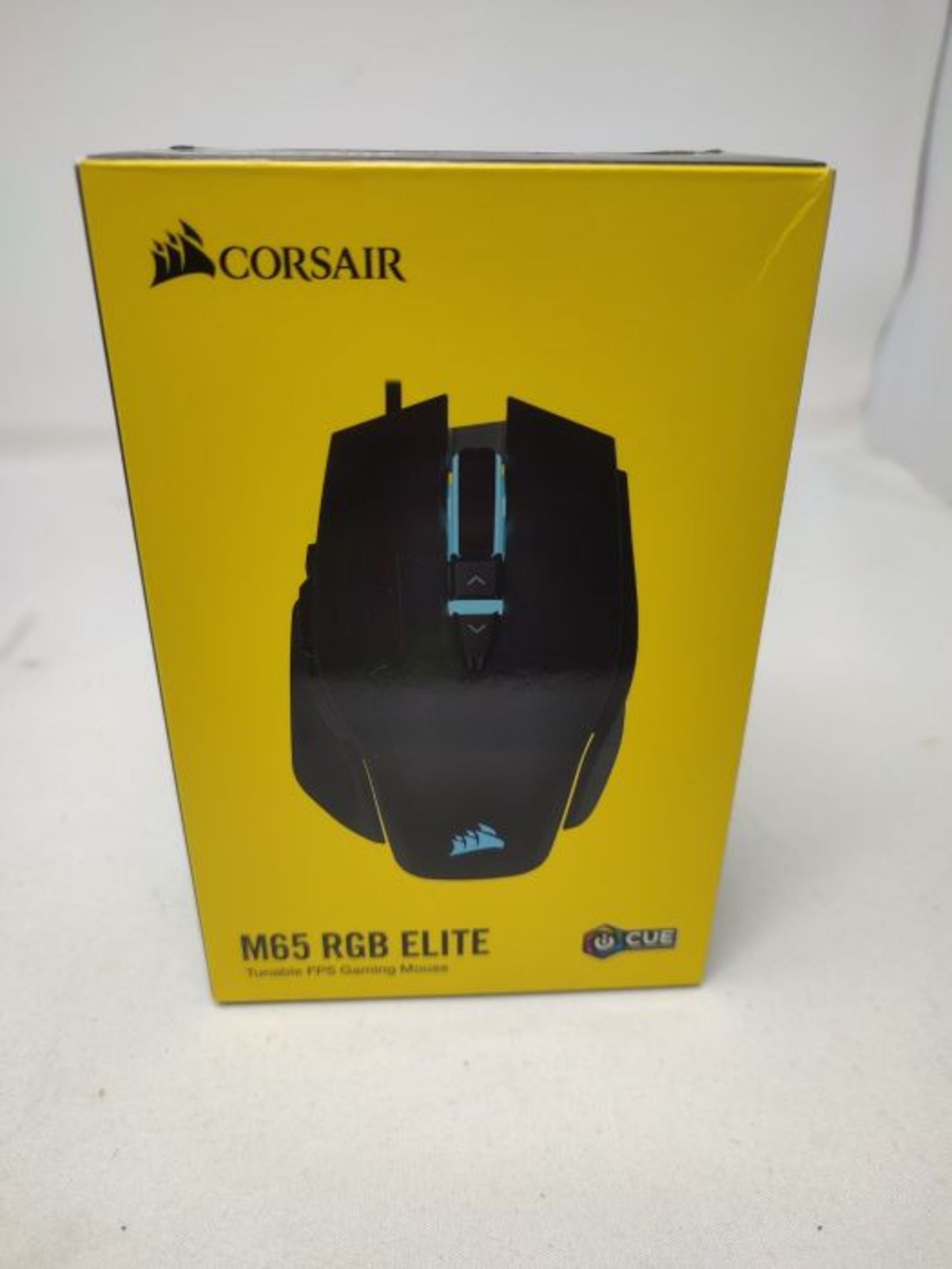 RRP £59.00 Corsair M65 ELITE RGB Optical FPS Gaming Mouse (18000 DPI Optical Sensor, Adjustable W - Image 2 of 3