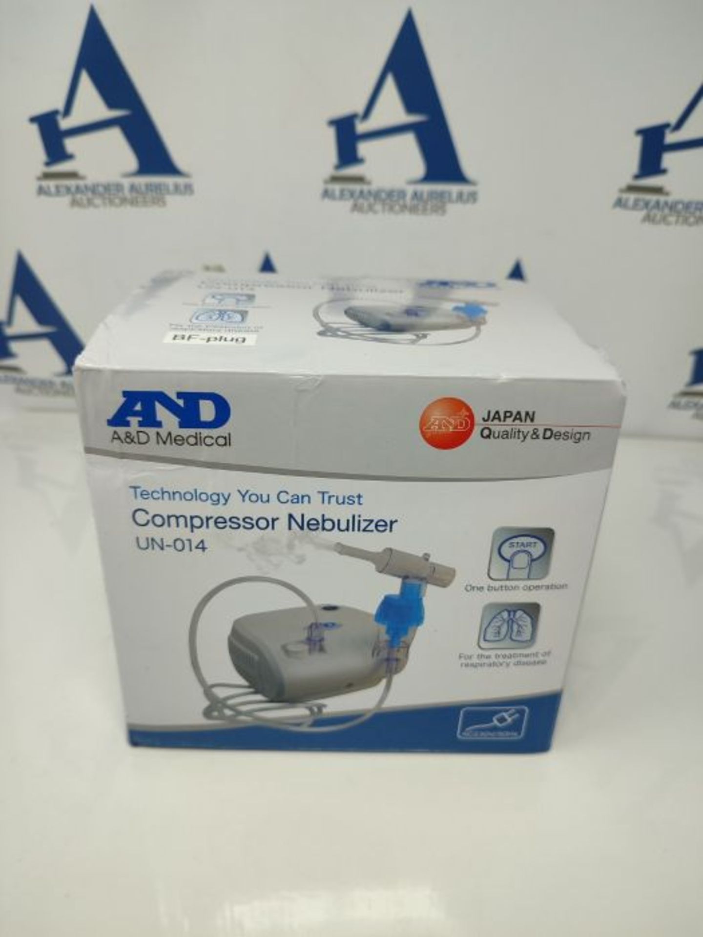 A&D Medical UN-014 Compact Compressor Nebuliser, white/blue - Image 2 of 3