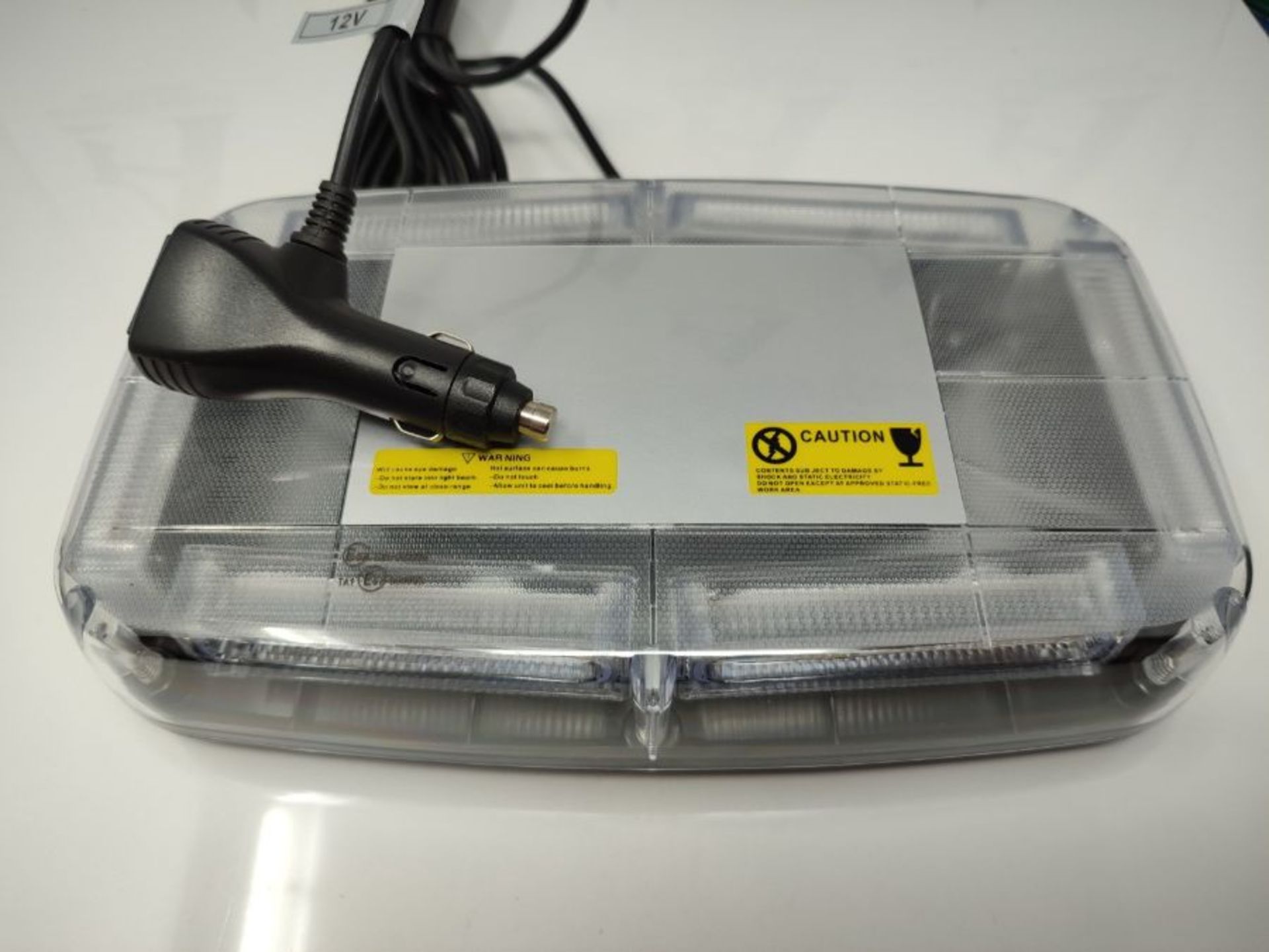 Justech 6-COB LED 60W Car Warning Light 7 Flash Modes Waterproof Amber Beacon Emergenc - Image 3 of 3