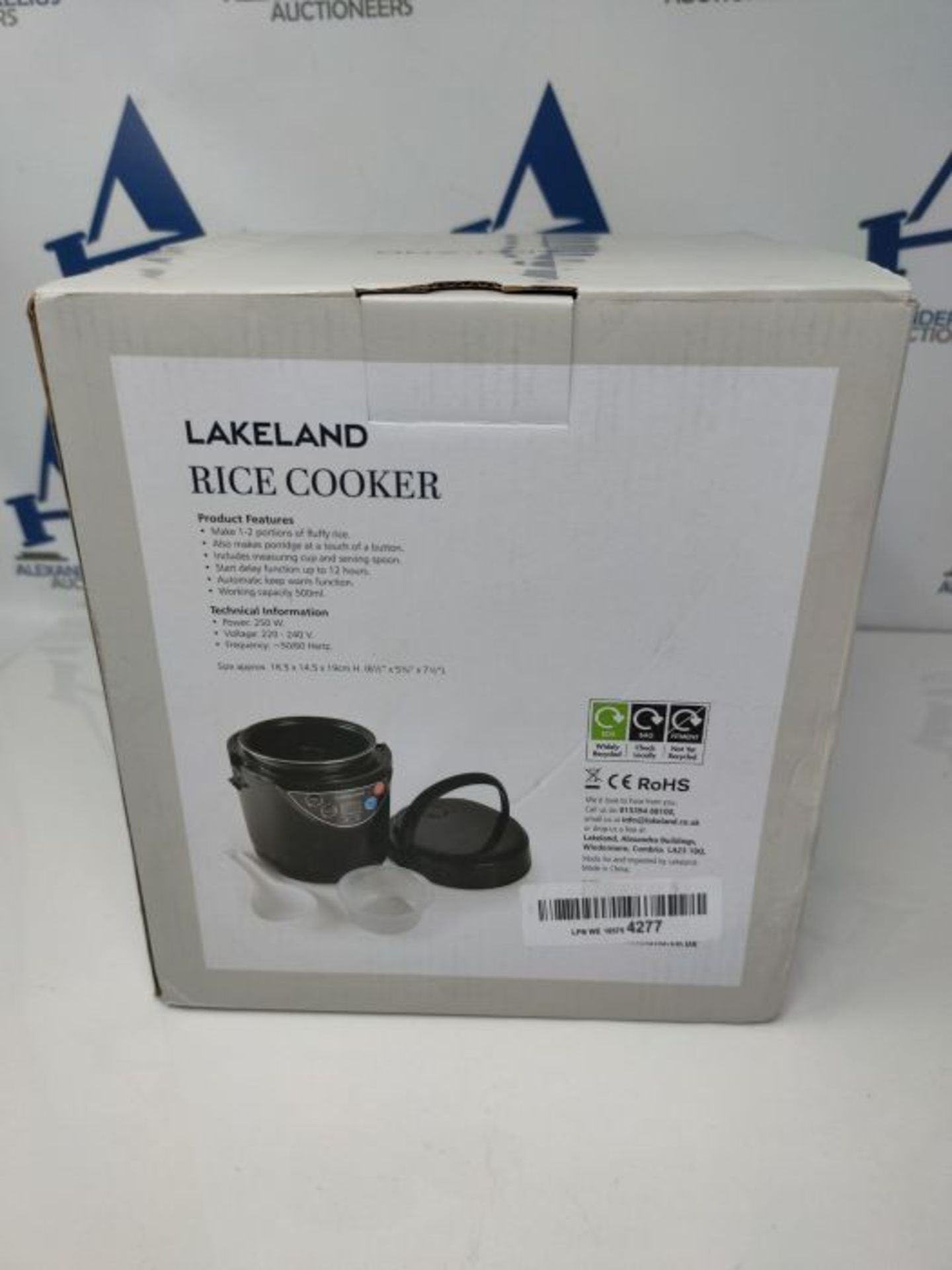 Lakeland 2 Portion Mini Electric Rice Cooker - Image 2 of 3