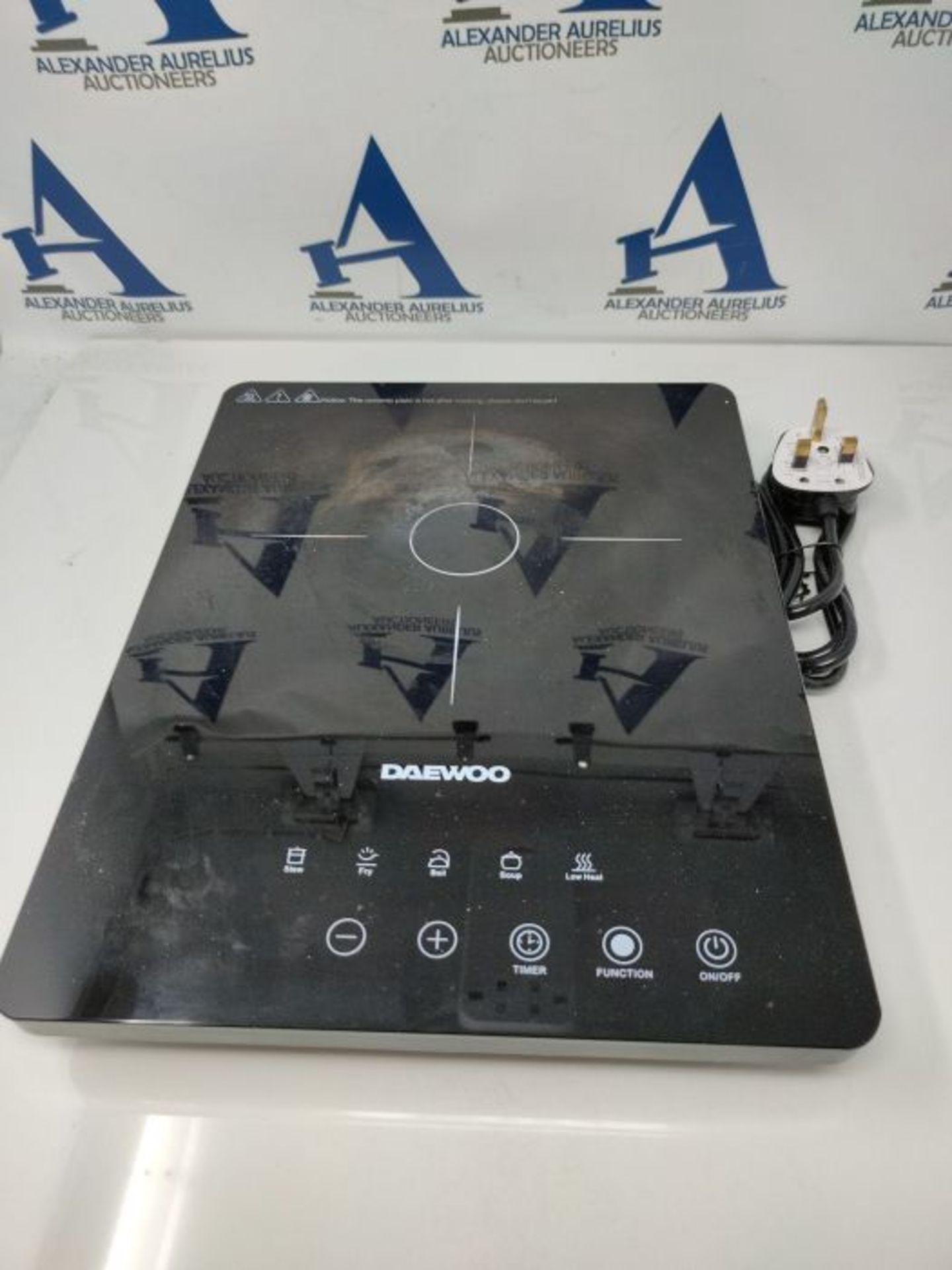 Daewoo SDA1805 2000W Electric Single Induction Hob with Built-In Timer and Adjustable - Image 2 of 2