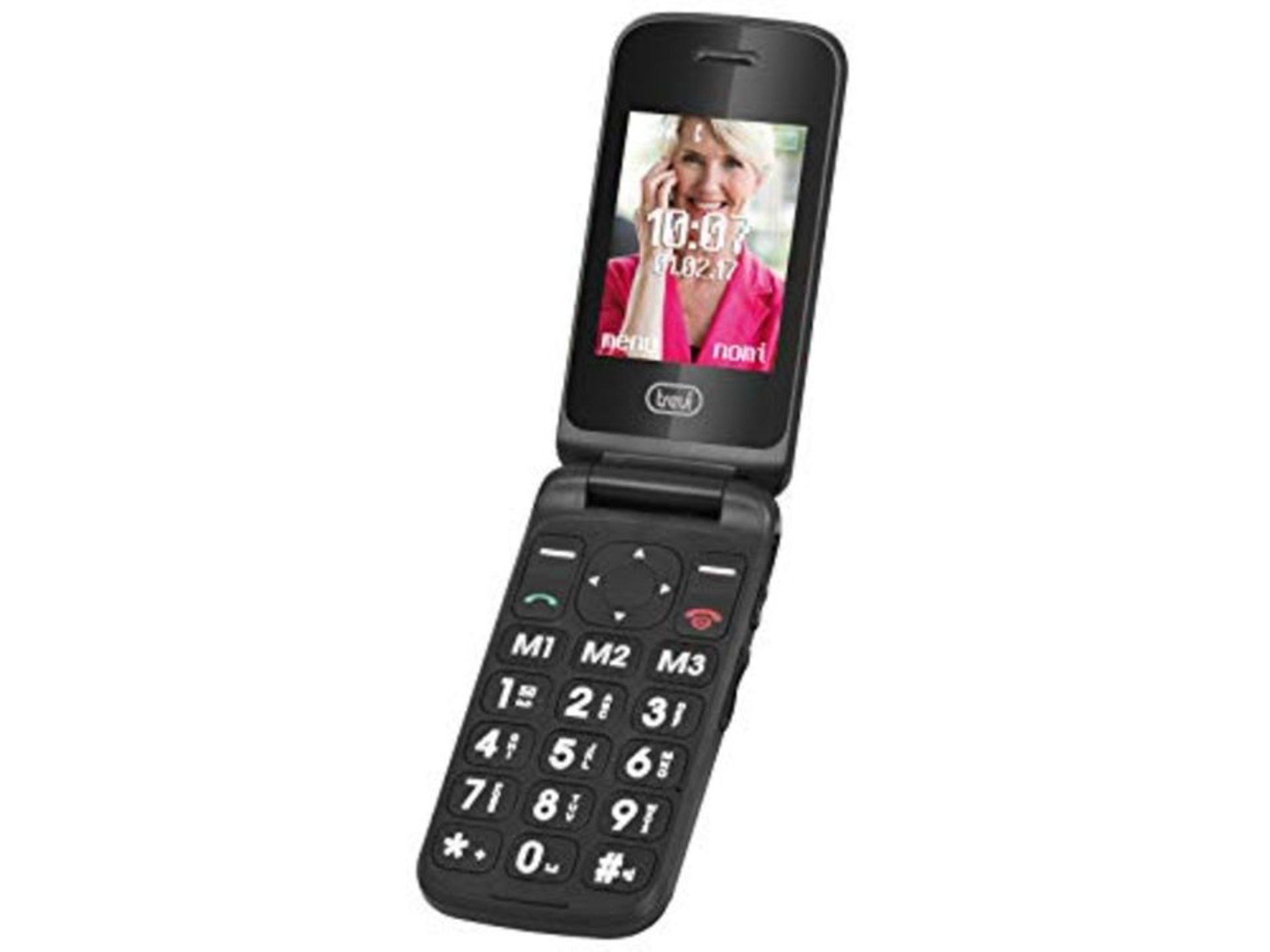 RRP £52.00 Trevi FLEX PLUS 55 Telefono Cellulare per Anziani a Conchiglia con grandi tasti, grand