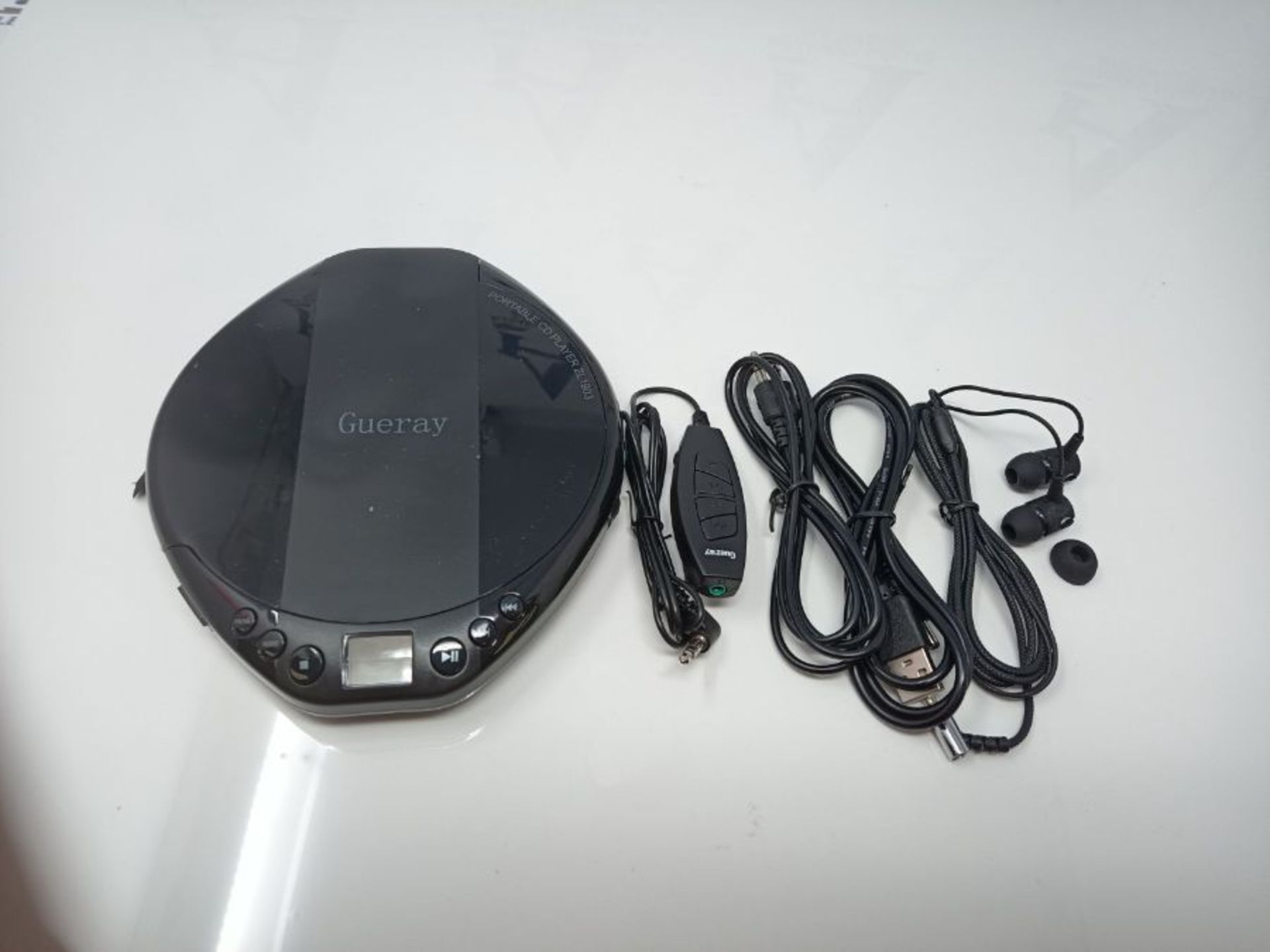 Gueray Portable CD Player HiFi Classic Personal CD Discman with Headphone Anti-Skip Pr - Image 3 of 3