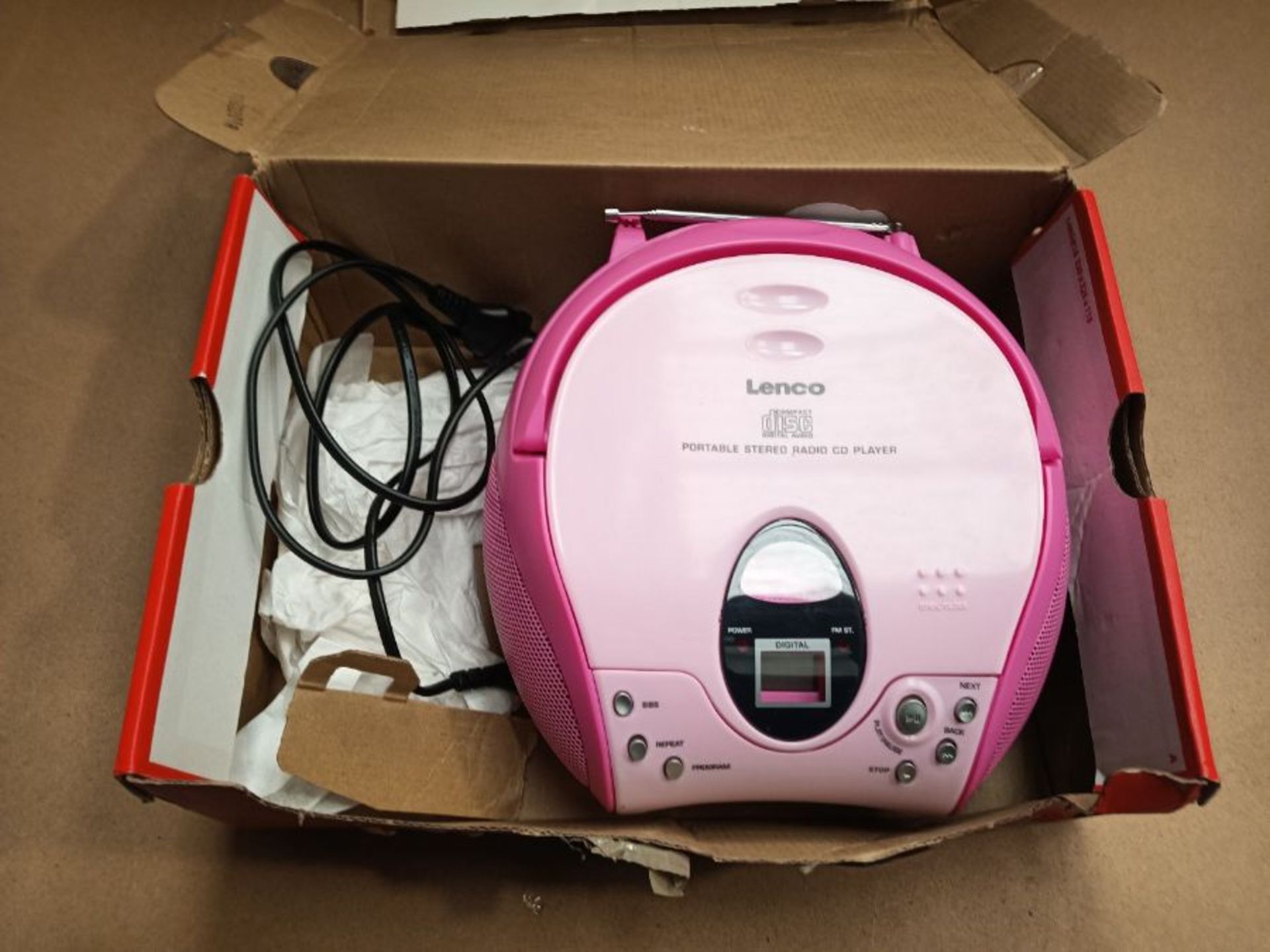 Lenco SCD-24 - Portable Radio - CD player pink - Image 3 of 3