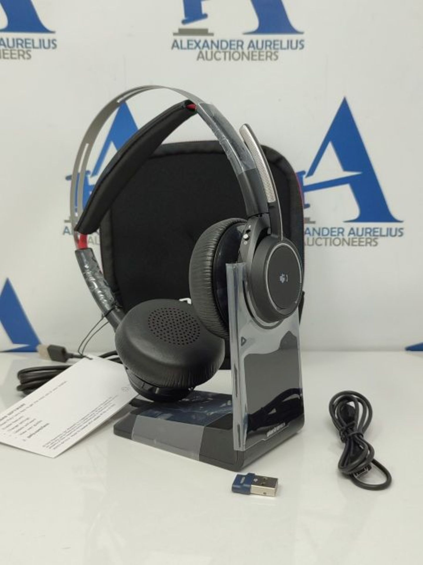 RRP £140.00 Poly - Voyager Focus UC with Charge Stand (Plantronics) - Bluetooth Dual-Ear (Stereo) - Image 3 of 3