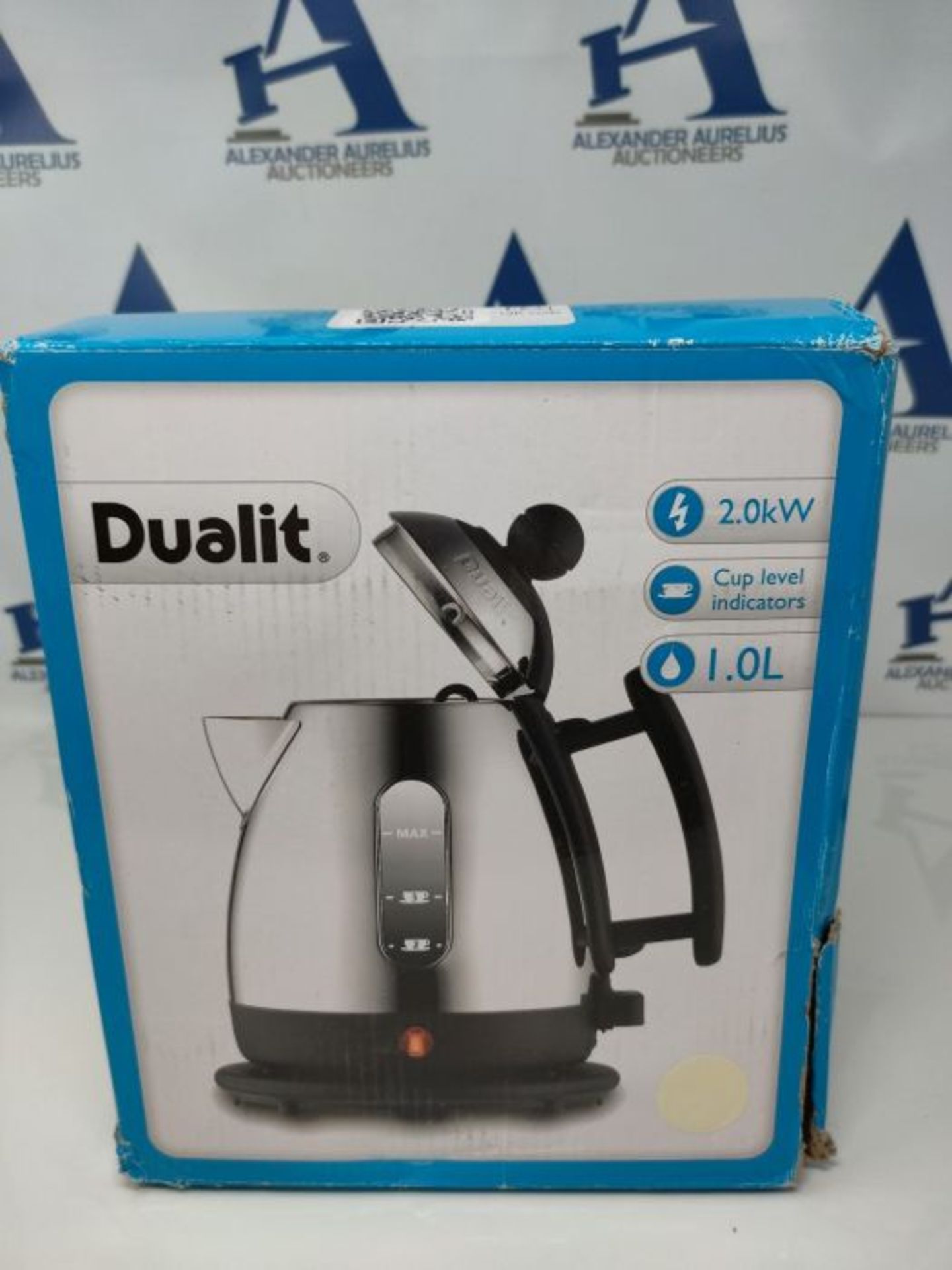 Dualit Lite Kettle | 1 L 2 kW Jug Kettle | Polished with Canvas White Trim, High Gloss - Image 2 of 3