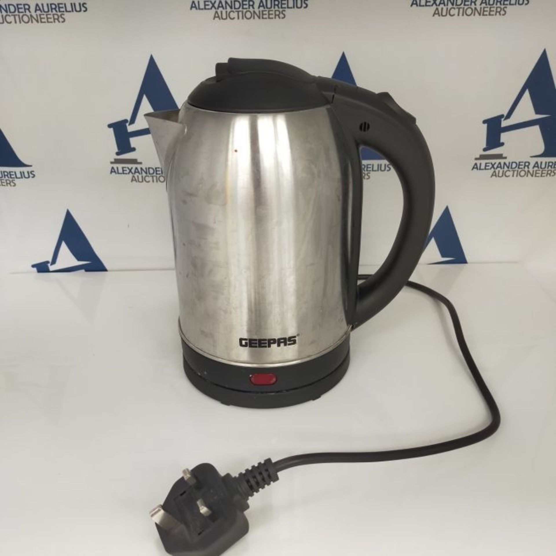 Geepas Electric Kettle, 1500W | Stainless Steel Cordless Kettle | Boil Dry Protection - Image 2 of 2