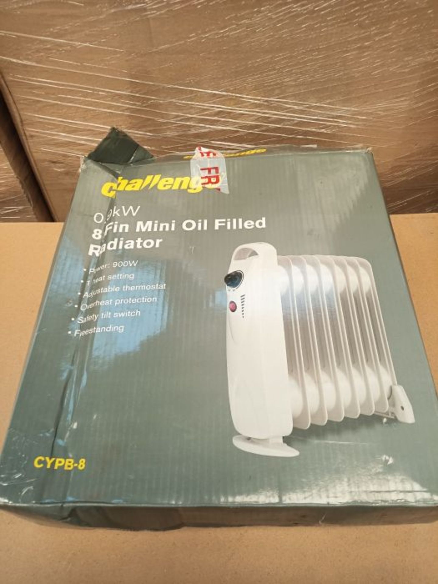 RRP £95.00 Challenge 0.9kW Mini Oil Filled Radiator - White - Image 2 of 3