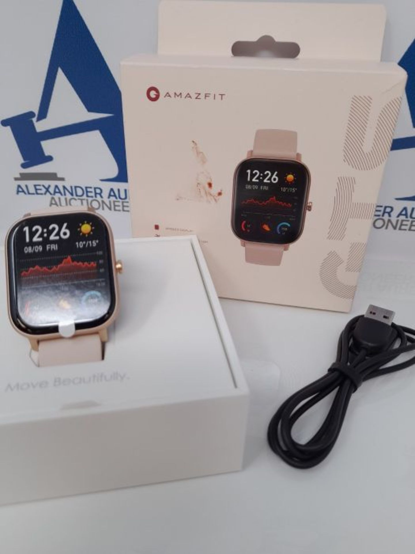 RRP £81.00 Amazfit GTS - Smartwatch Rose Pink - Image 2 of 3