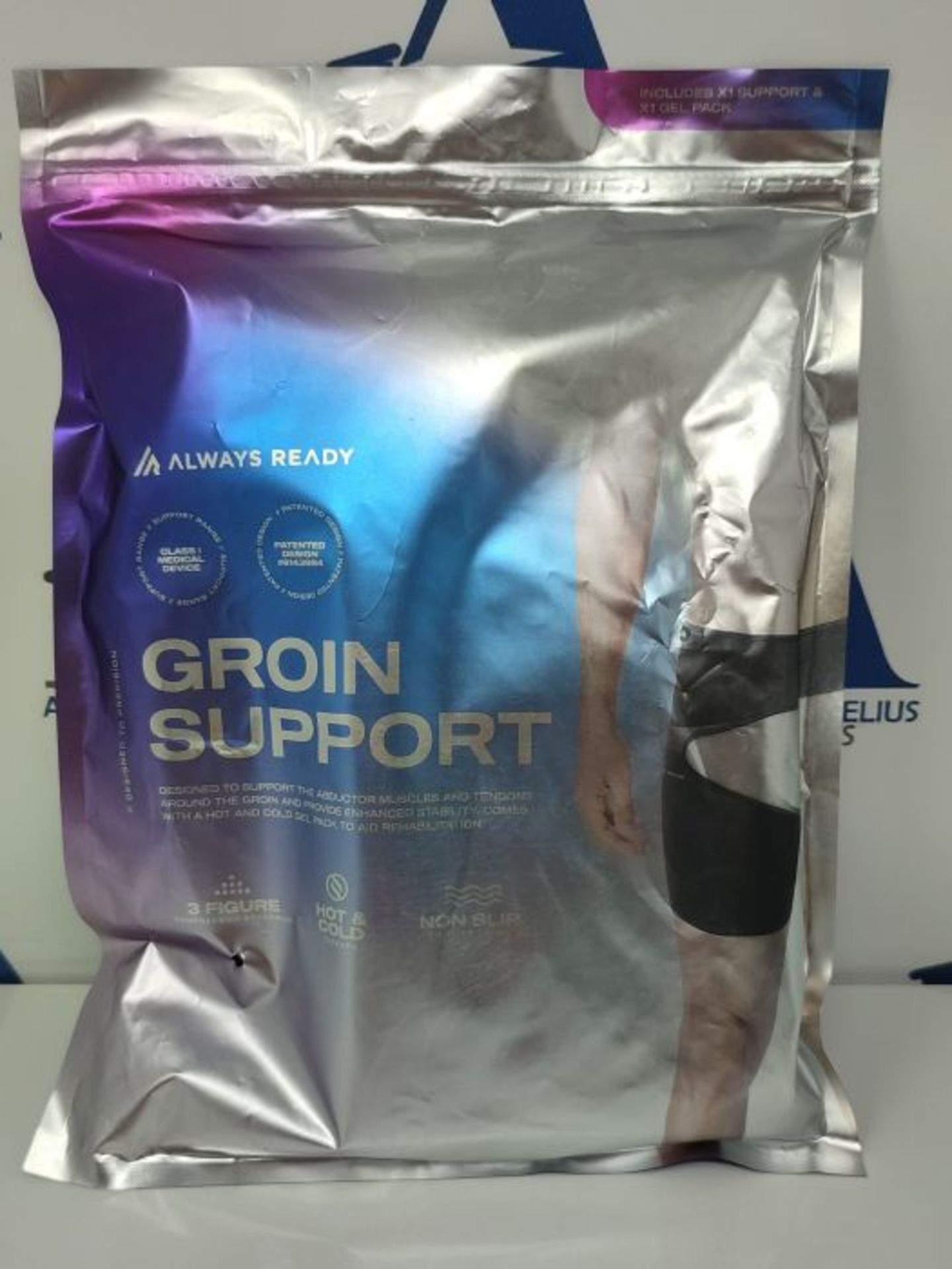 Always Ready Groin Support with Hot & Cold Gel Pack for Thigh, Hip, Hamstring, Strains - Image 2 of 3