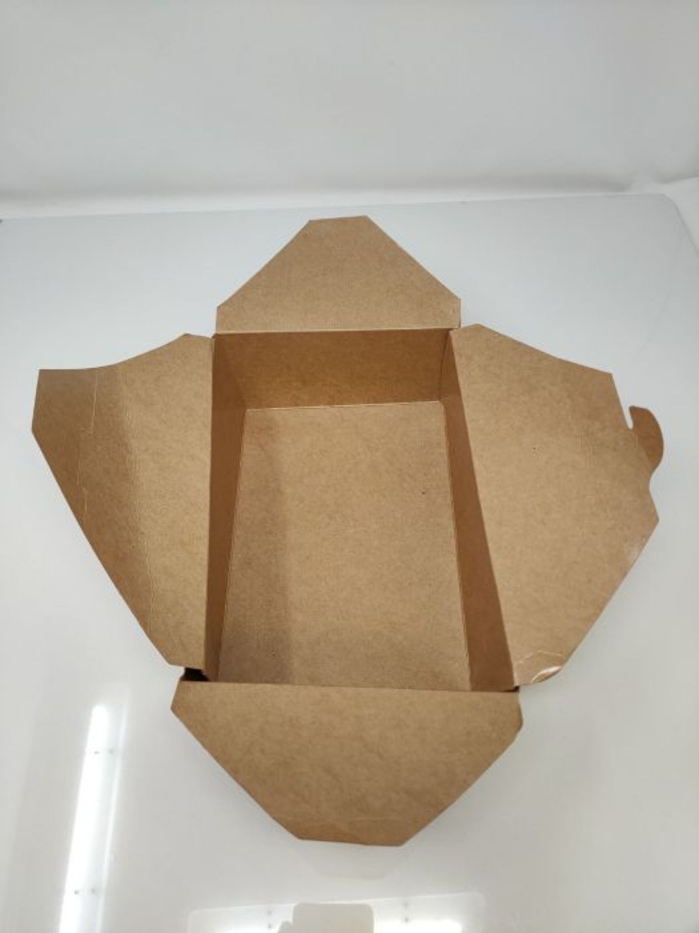 Disposable Kraft Paper Box To Go Containers - 25 Biodegradable Hot and Cold Take Out F - Image 3 of 3