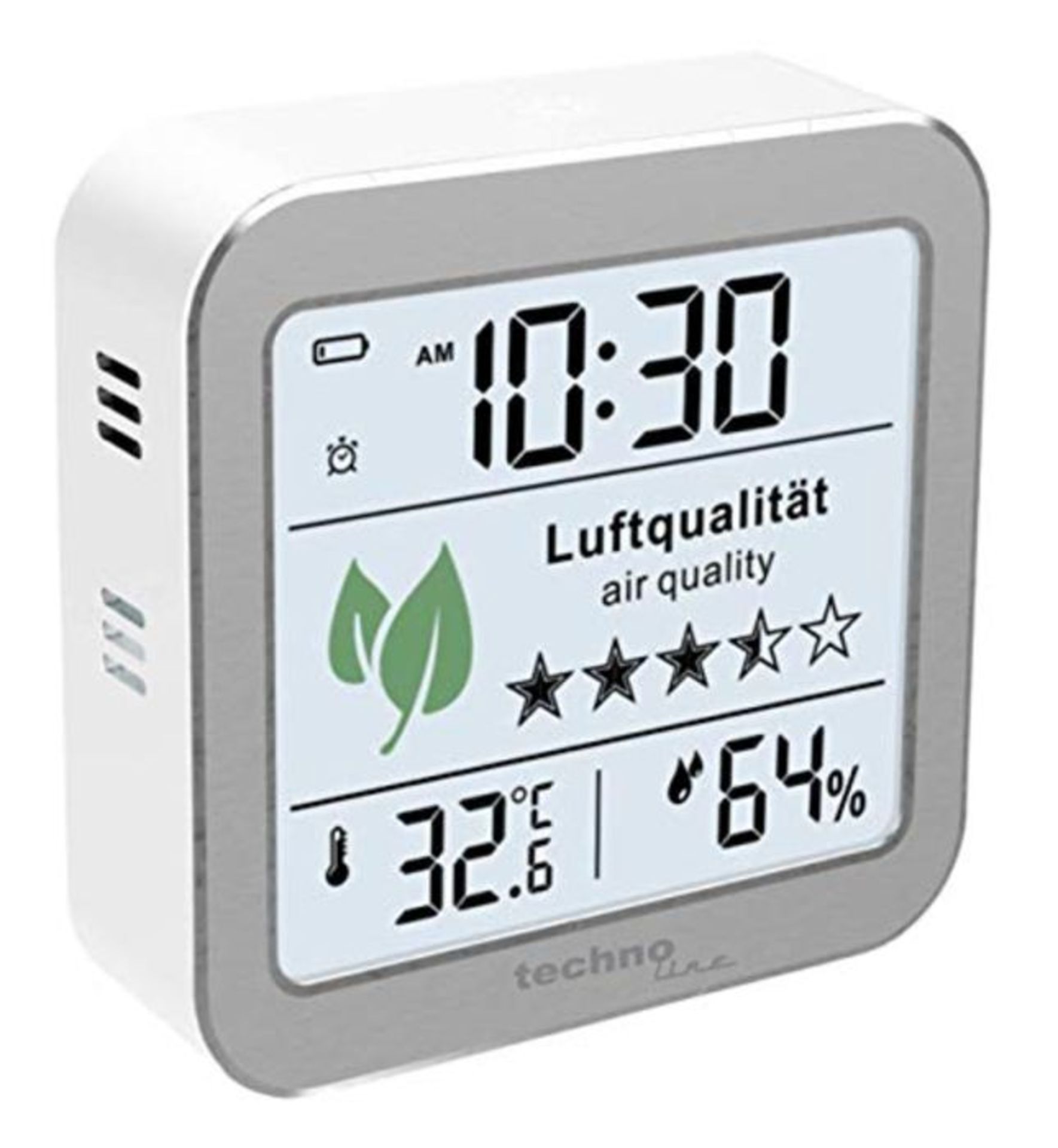 Technoline WL1020 Air Quality Monitor, Silver, White