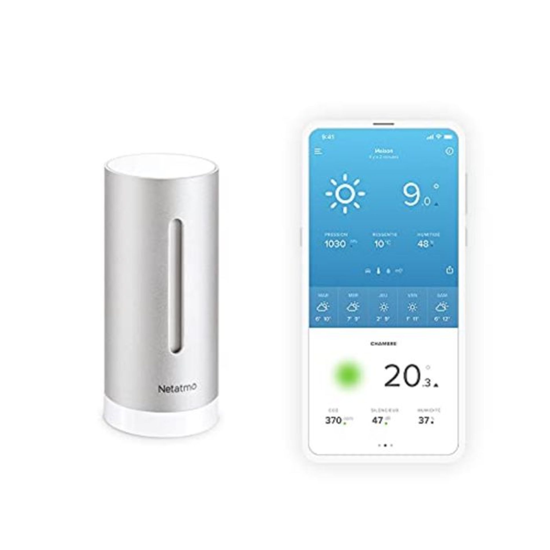 RRP £64.00 Netatmo Zusätzliches Modul für Wetterstation, silber - Netatmo, NIM01-WW