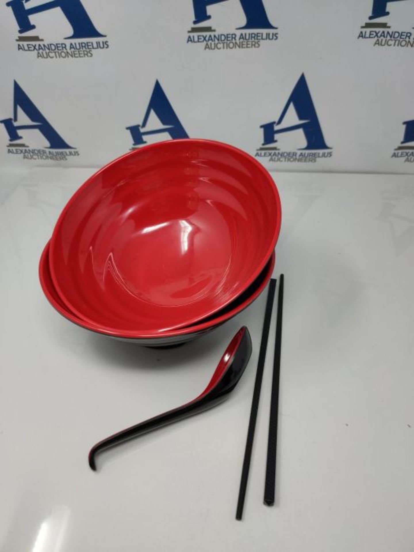 Lanbent Ramen Bowl Set, Capacity 1032 ml Japanese Soup Bowl with Spoon and Chopsticks, - Image 2 of 3