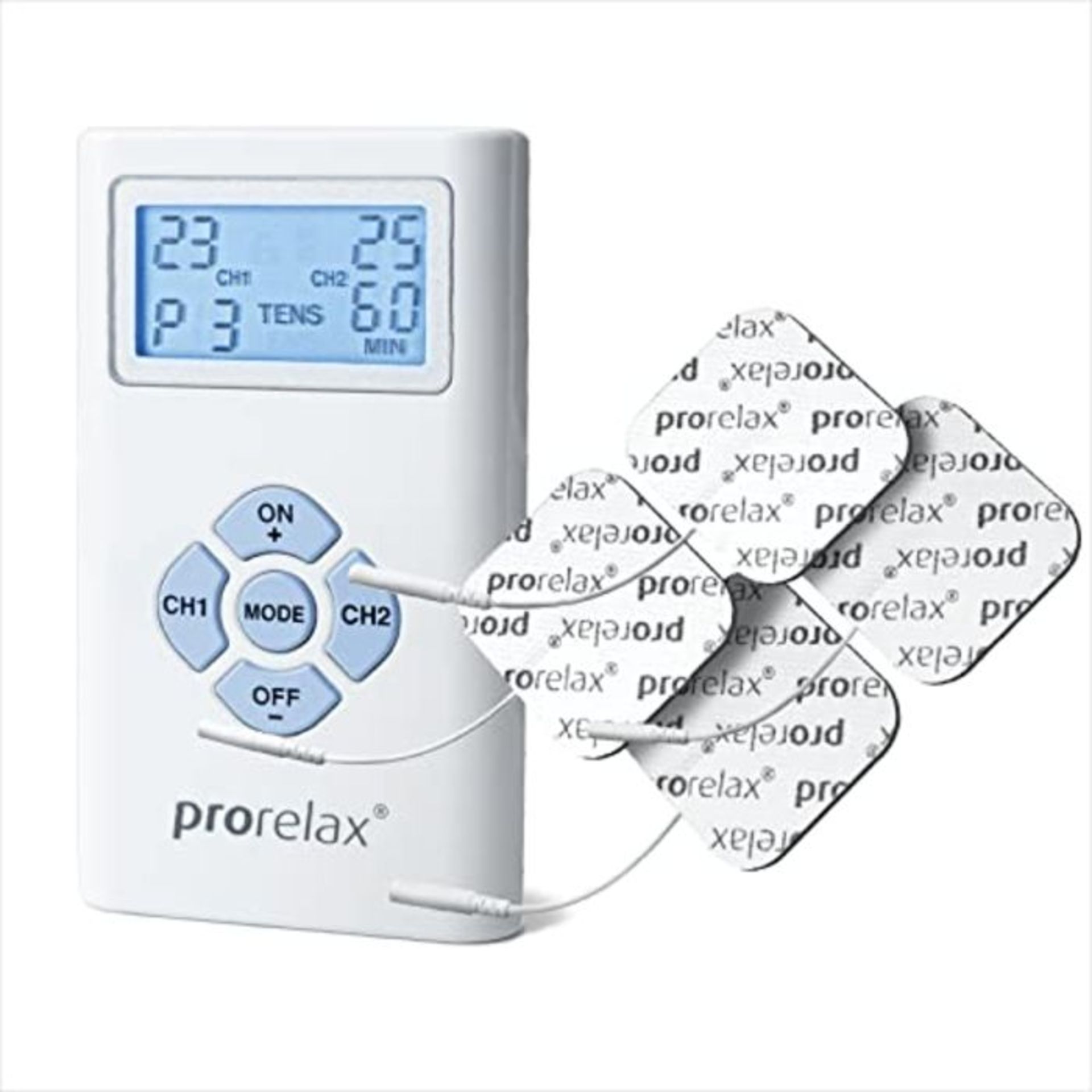 RRP £68.00 prorelax TENS/EMS Duo | Appareil d'Ã©lectrostimulation | 2 thÃ©rapies avec un seul