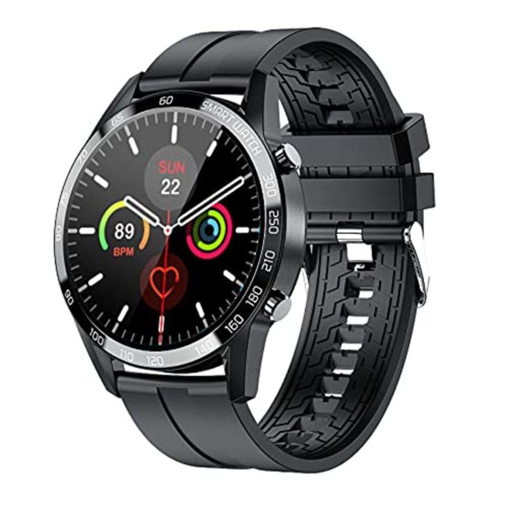 RRP £52.00 Aney Well Smartwatch Herren Sportuhr mit Bluetooth Anruf Fitnessuhr Fitness Tracker Ar