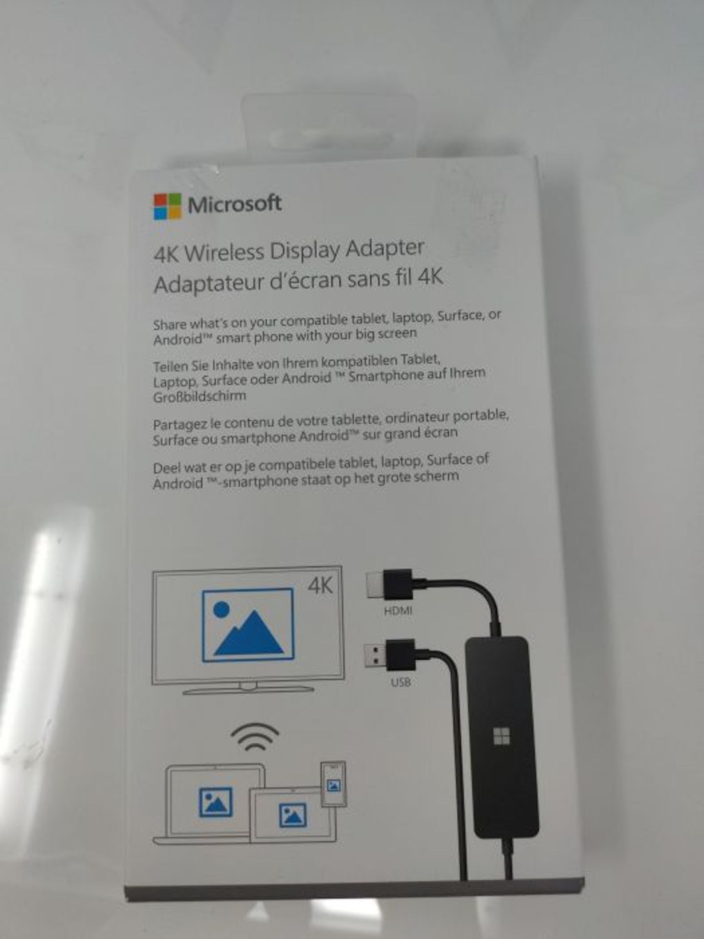 RRP £51.00 Microsoft 4K Wireless Display Adaptor for Wireless Screen Transmission Black - Image 2 of 3