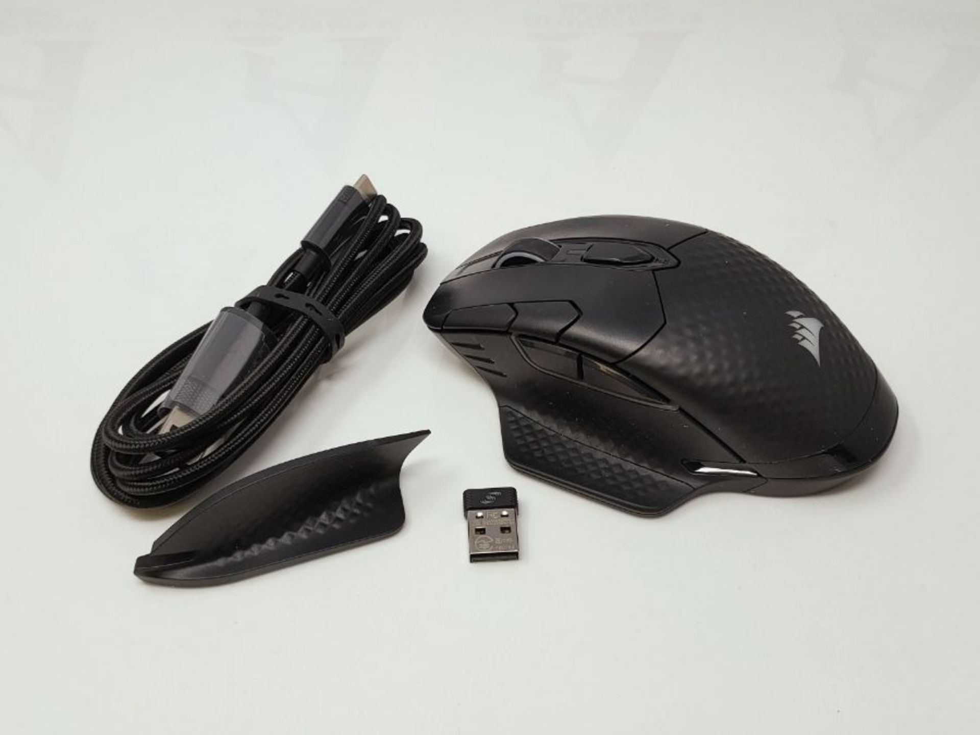 RRP £83.00 Corsair Dark Core RGB PRO, Wireless/Wired Gaming Mouse (18000 DPI Optical Sensor, Fast - Image 3 of 3