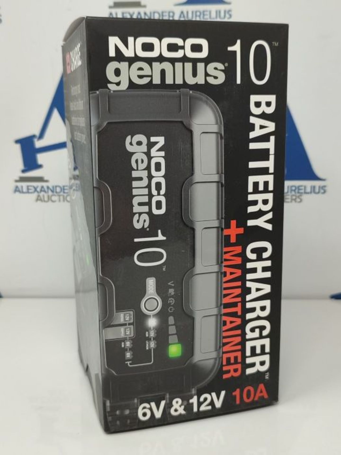 RRP £109.00 NOCO GENIUS10UK, 10A Smart Car Charger, 6V and 12V Portable Heavy-Duty Battery Charger - Image 2 of 3