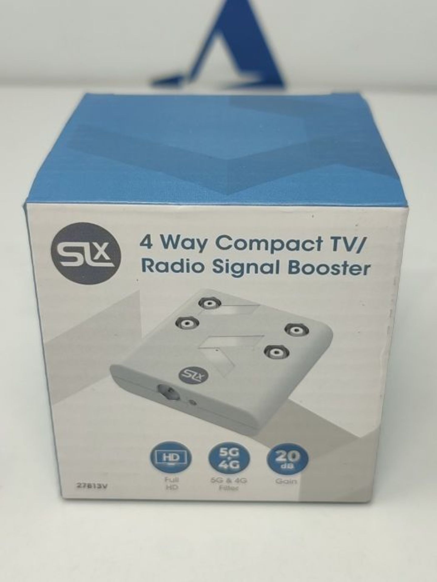 SLx Signal Booster Aerial Amplifier for TV/Digital Freeview with Integrated 4G Filter