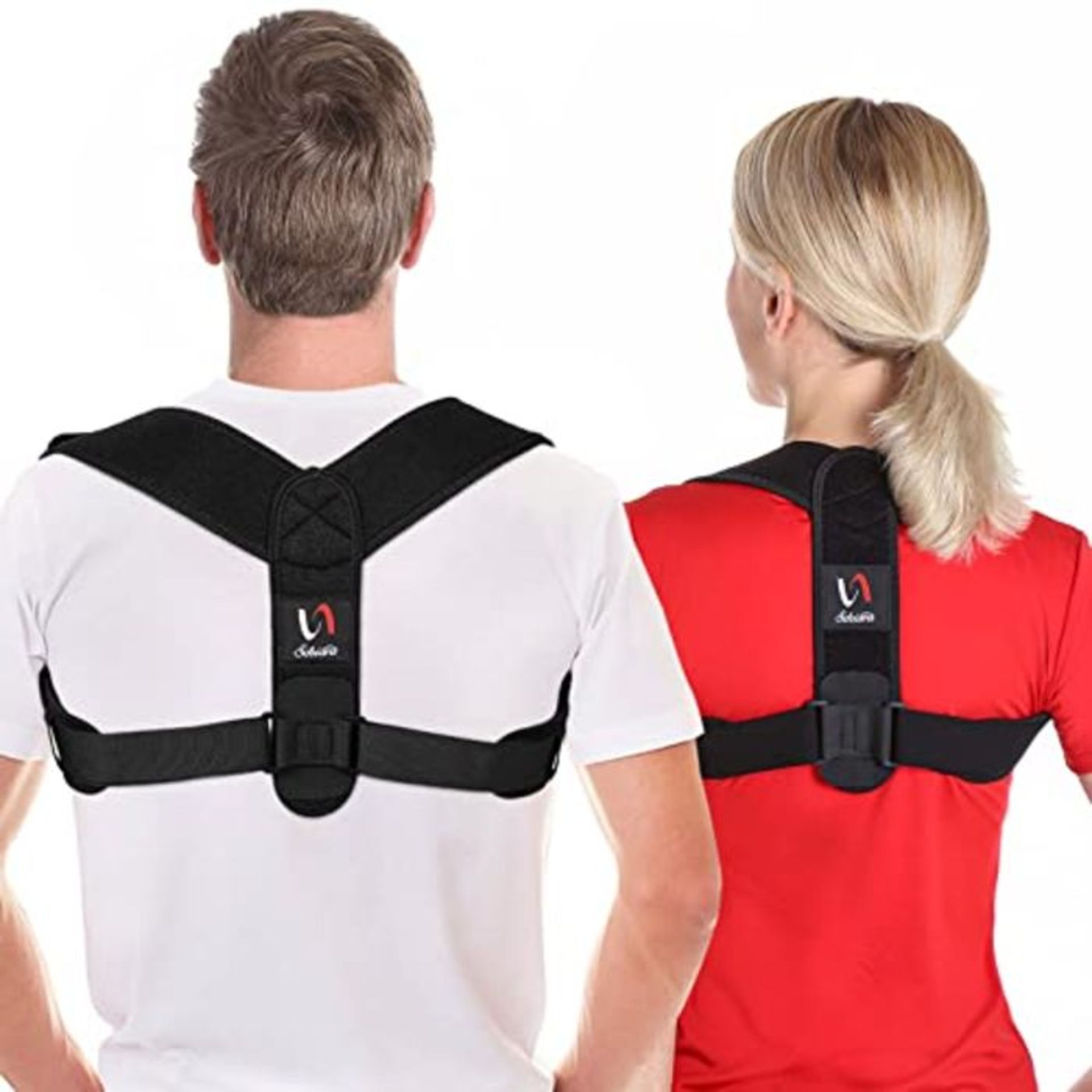 Schiara Posture Corrector for Men & Women - Comfortable Upper Back Brace, Adjustable B