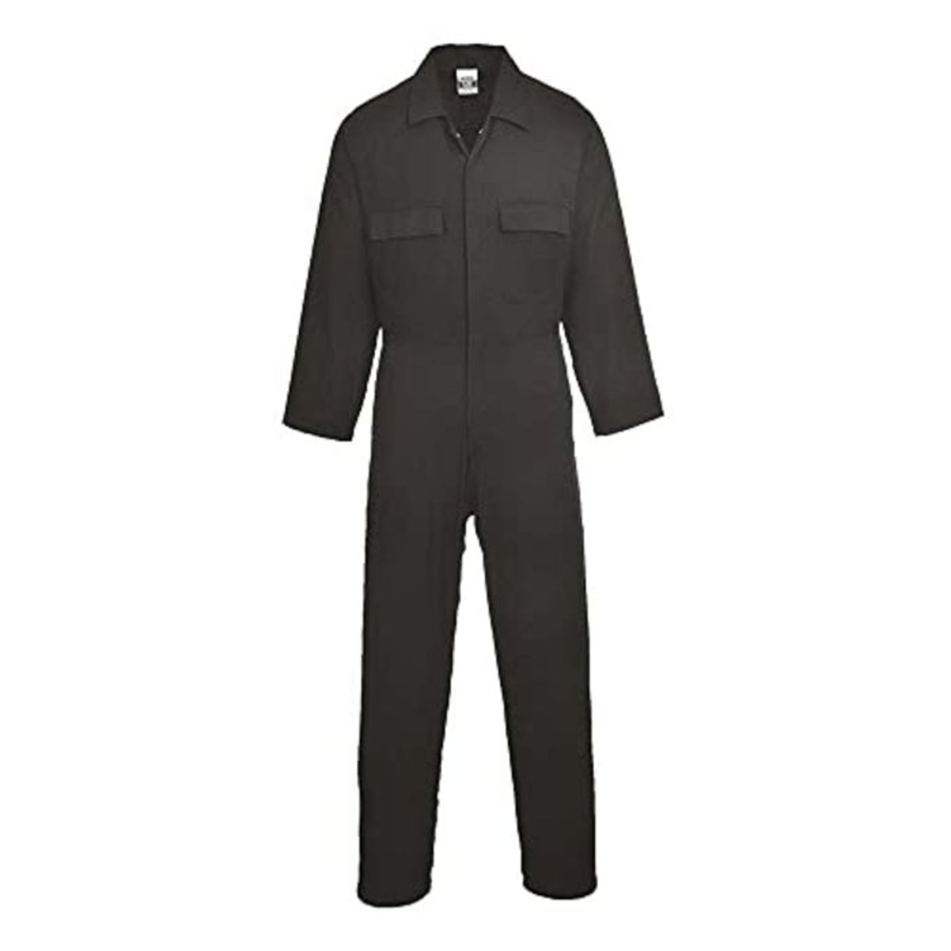 Portwest Euro Work Cotton Coverall, Size: XL, Colour: Black, S998BKRXL