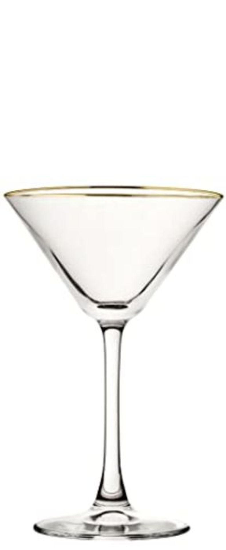 Utopia City Martini Glasses Gold Rim 7.25oz / 200ml - Set of 6 - Vintage Inspired Mart
