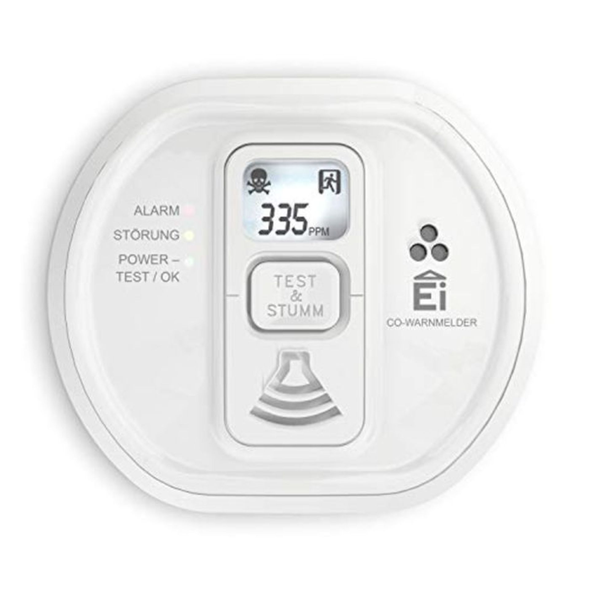 Ei Electronics Ei208D CO Carbon Monoxide Detector (with Display and 10 Year Battery),