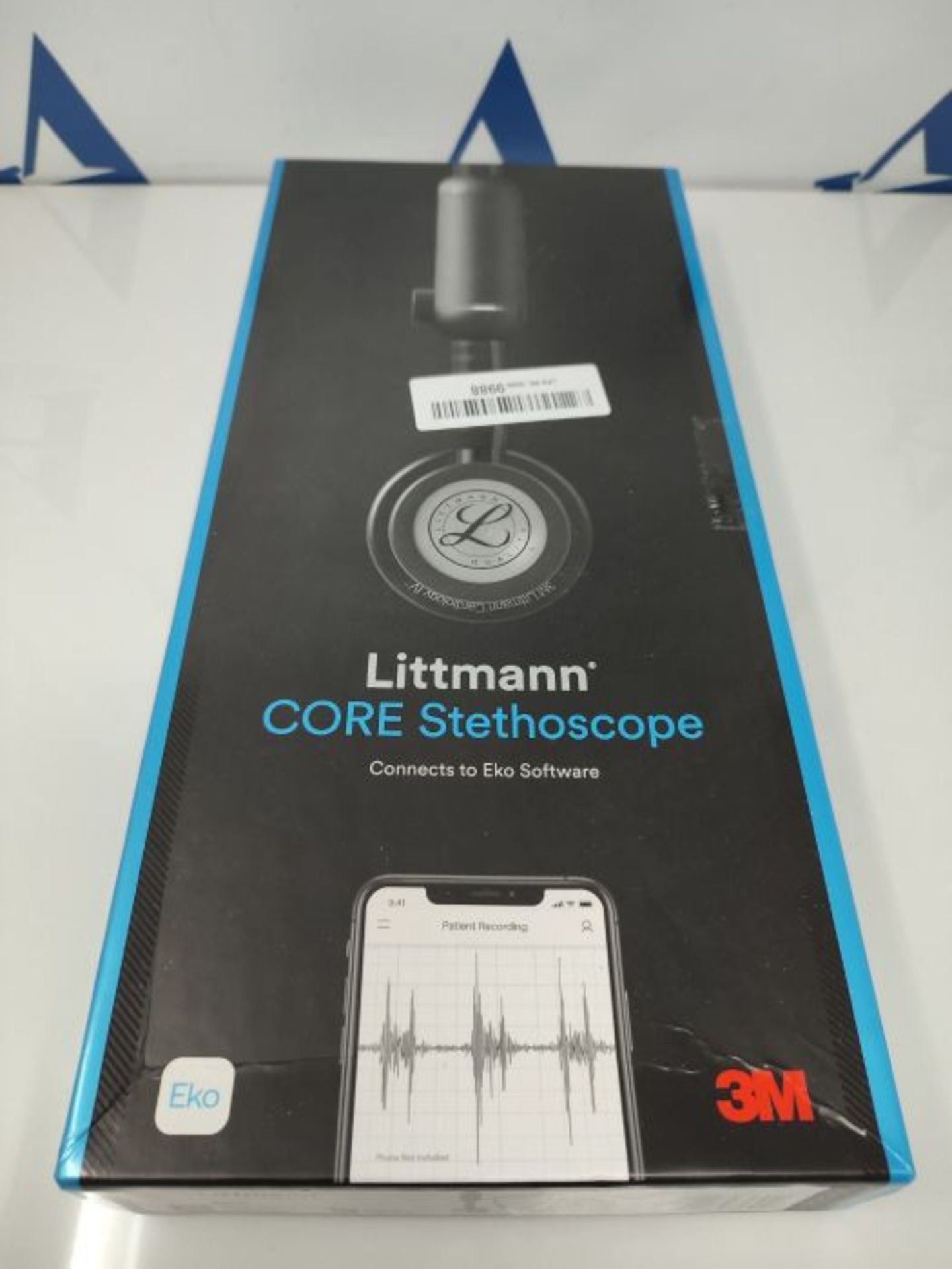 RRP £327.00 3M Littmann CORE Digital Stethoscope, 8572, High Polish Rainbow Chestpiece, Black Tube